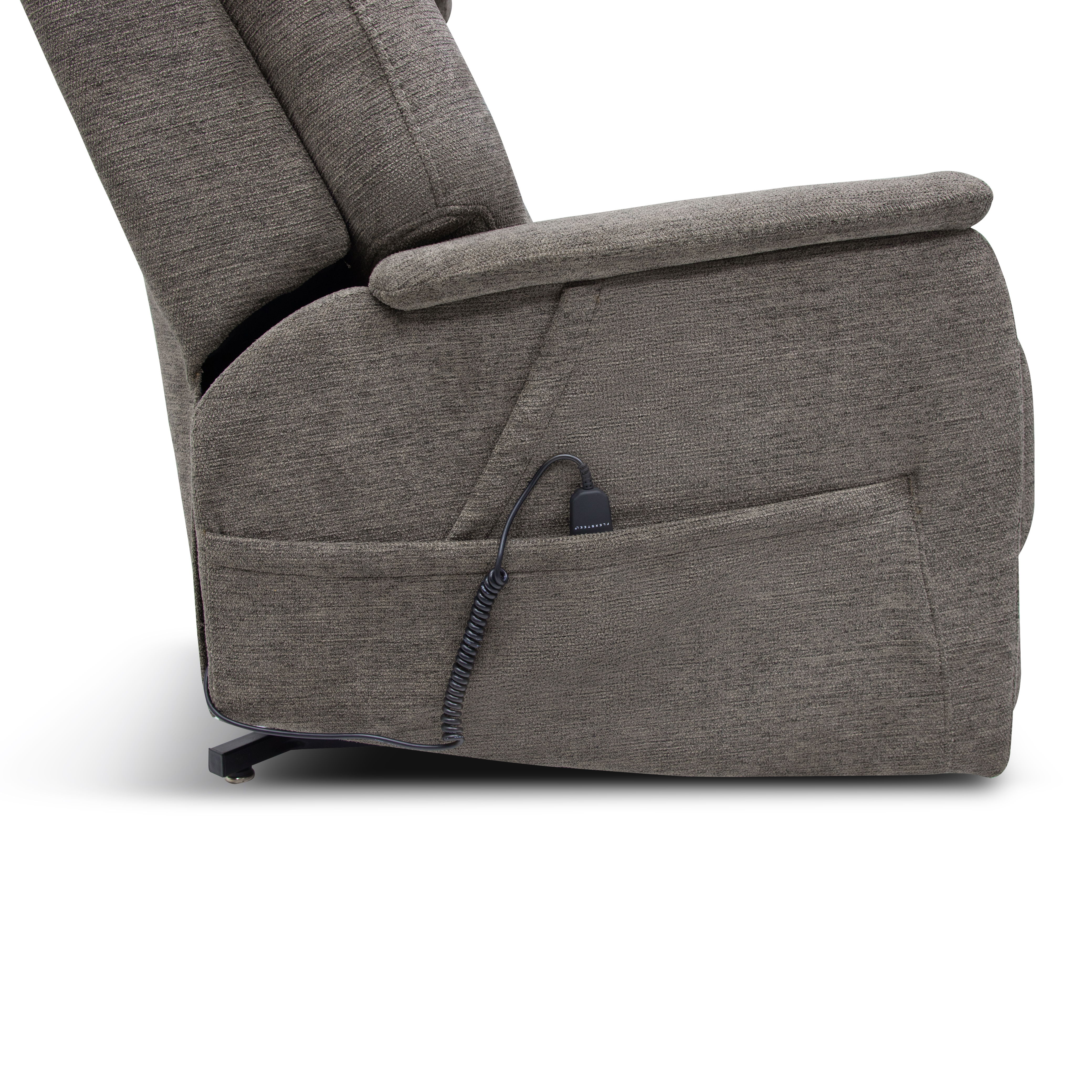 Zecliner Model 3+ Petite - Power Sleep Chair With Power Headrest, Lumbar, Heat & Massage - Dark Gray, dark gray, view 6