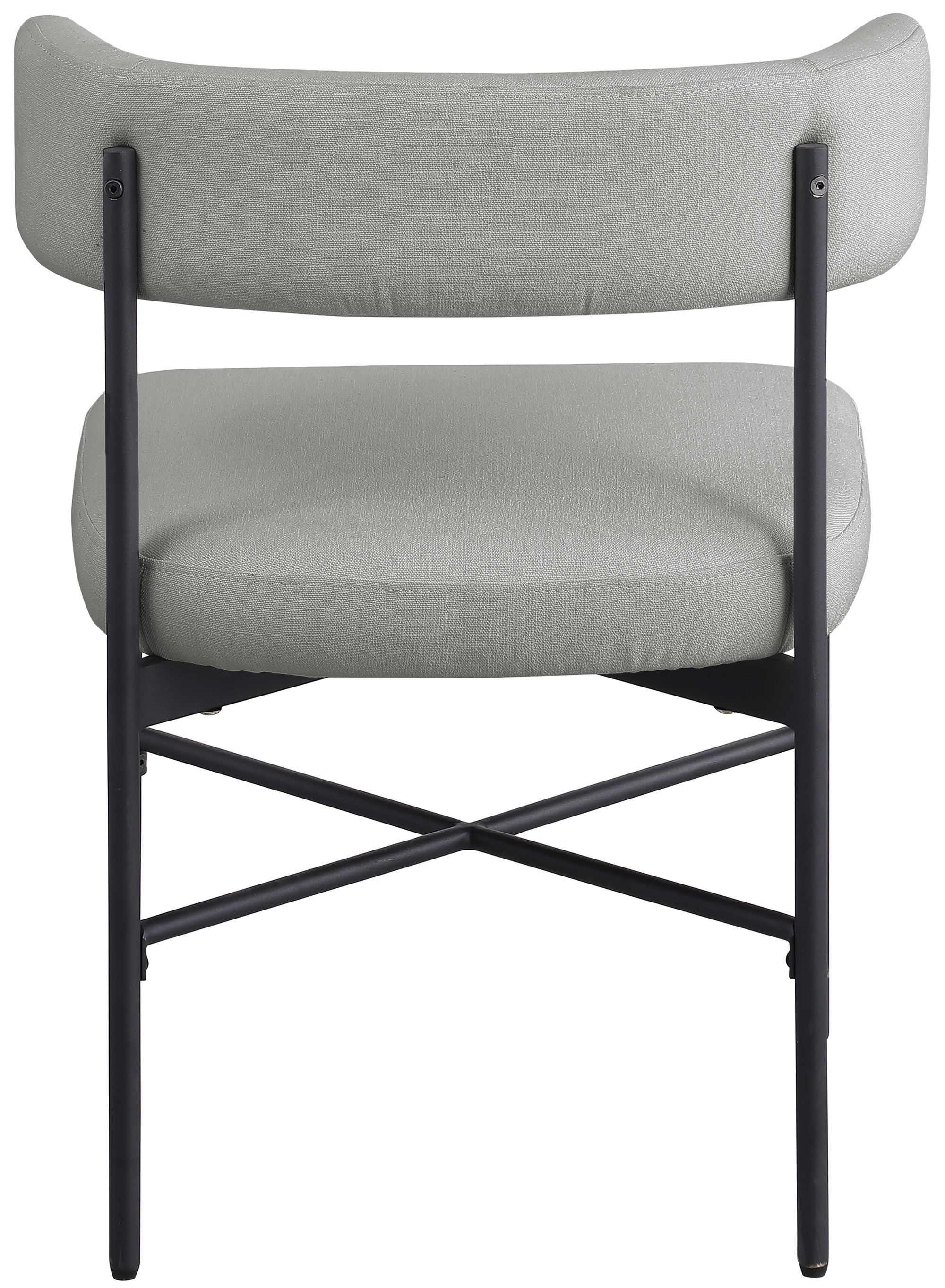 Rivage - Durable Dining Chair With Black Frame (Set of 2) - Light Gray