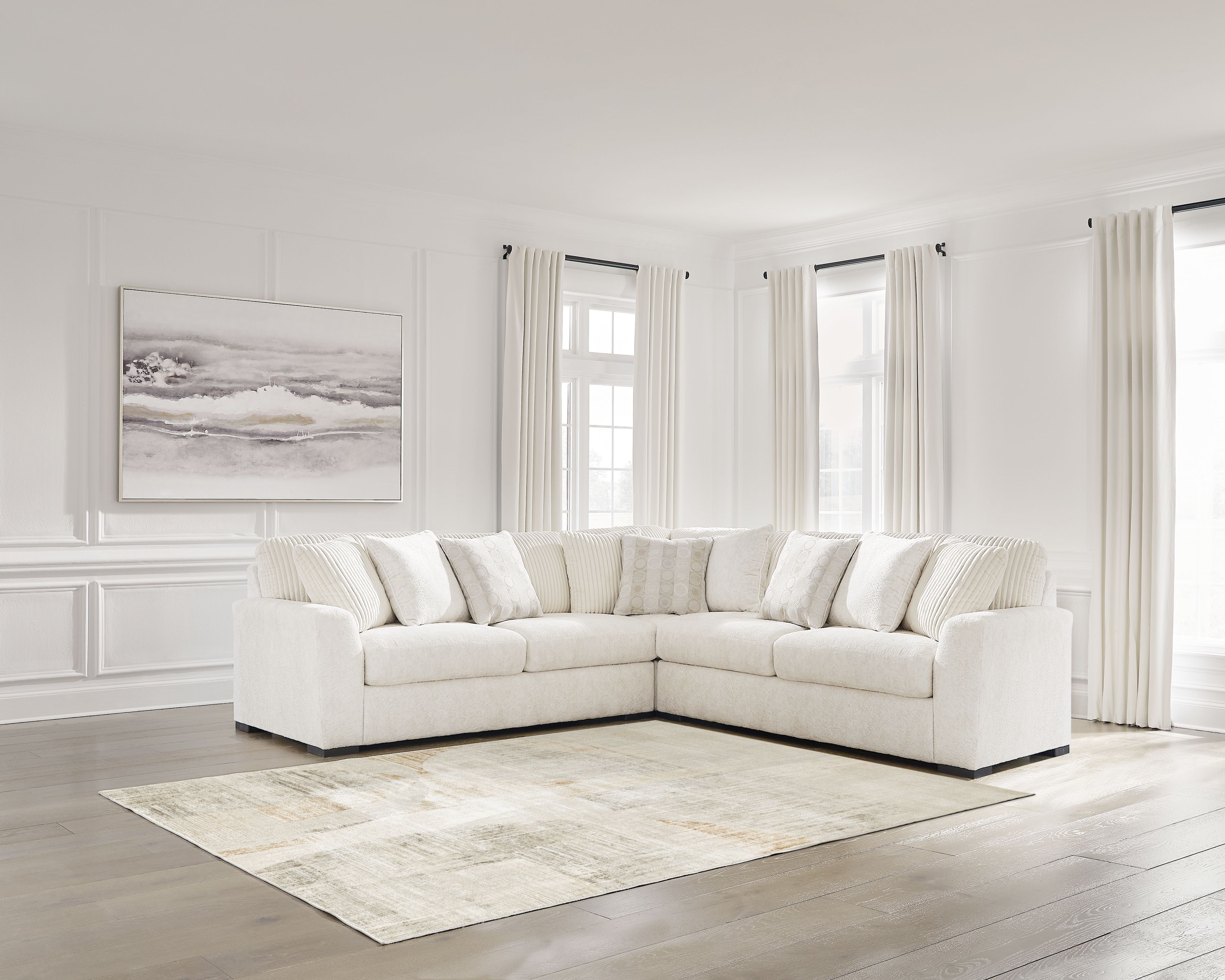 Ashley Furniture Chessington - 3-Piece Sectional - Ivory - Image 2
