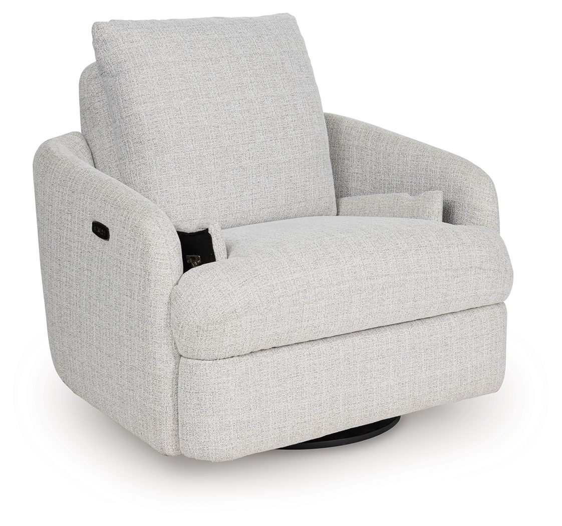 Ashley Furniture Alainmont Next-Gen Nuvella - Swivel Power Recliner - Stone - Image 5
