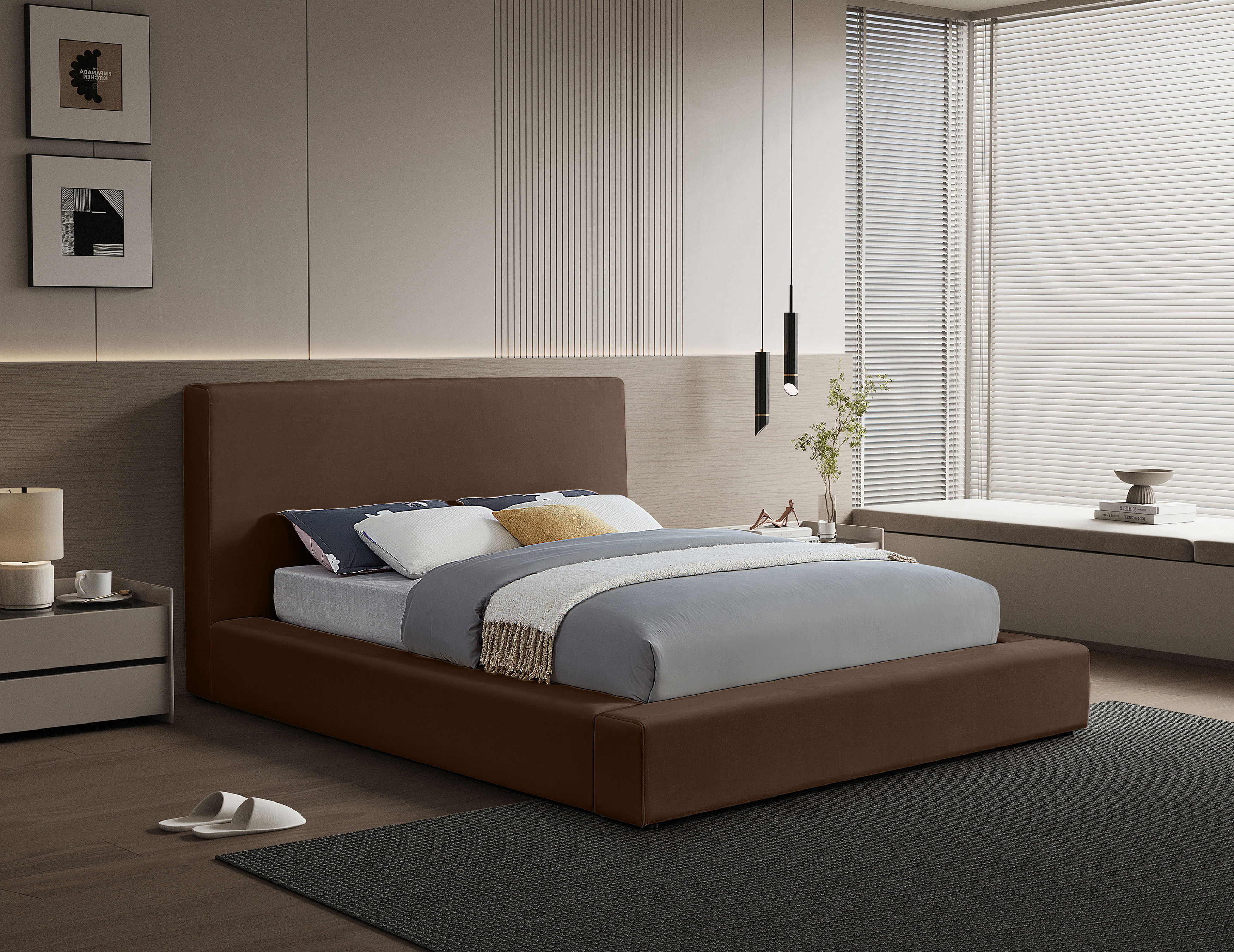 Dorian - King Bed - Brown