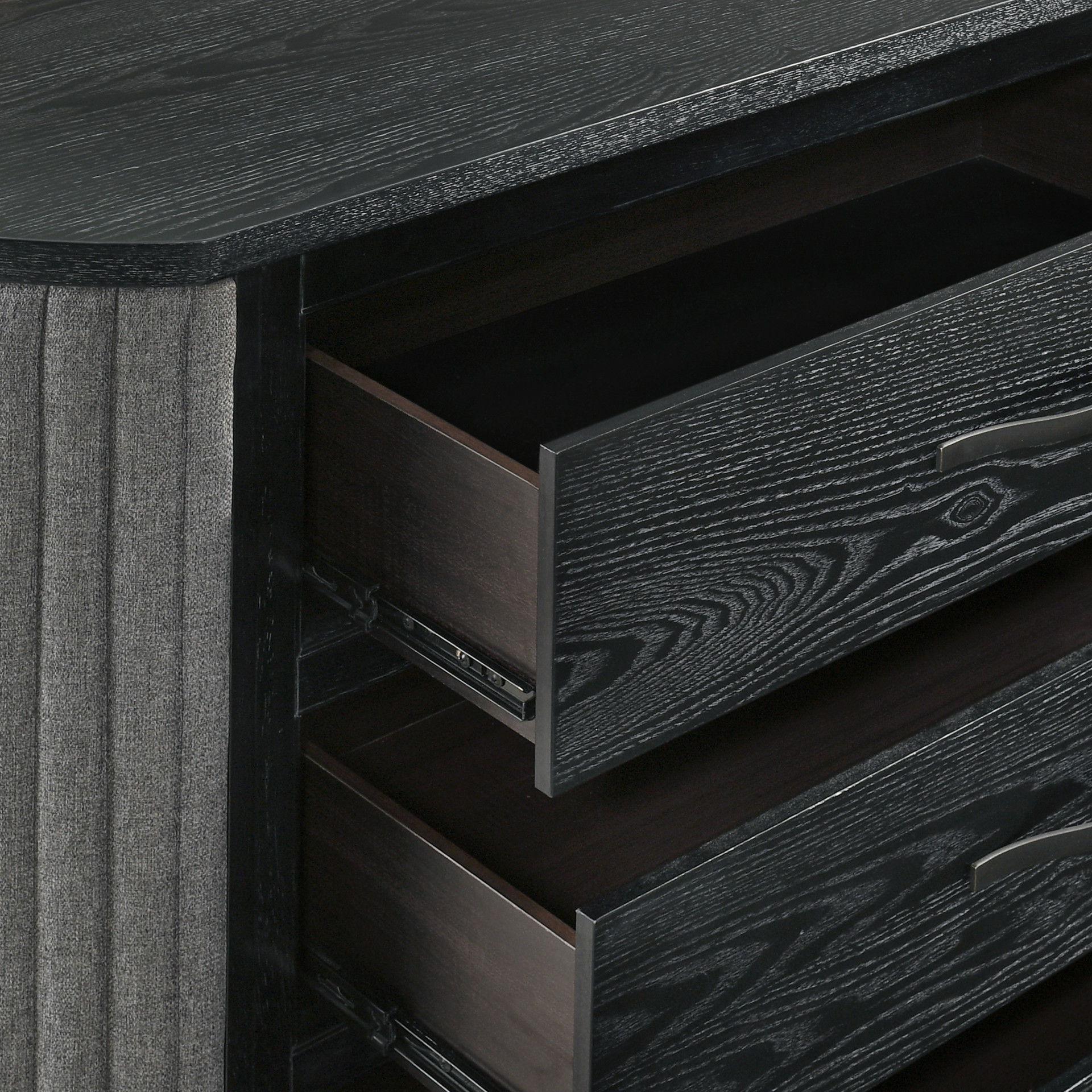 Skyline - 6 Drawer Dresser - Onyx, black, view 5
