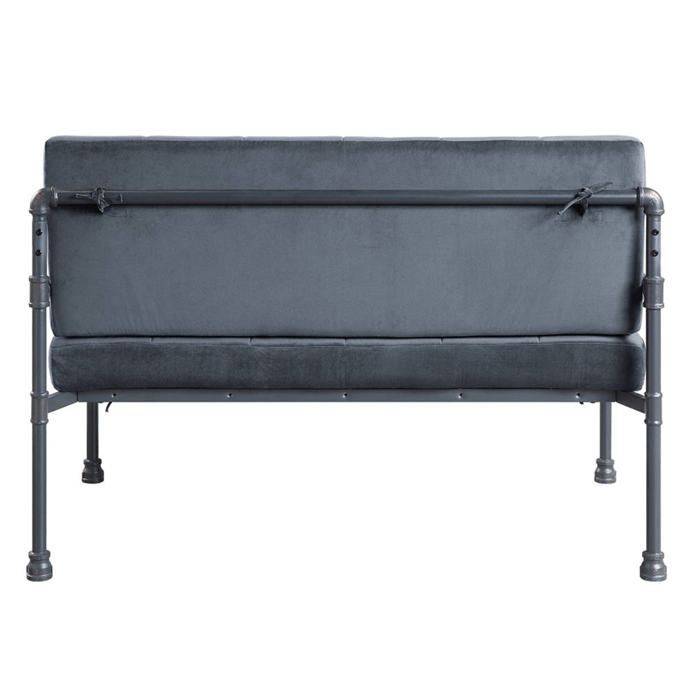 Brantley - Loveseat - Gray Velvet & Sandy Gray, dark gray, view 4