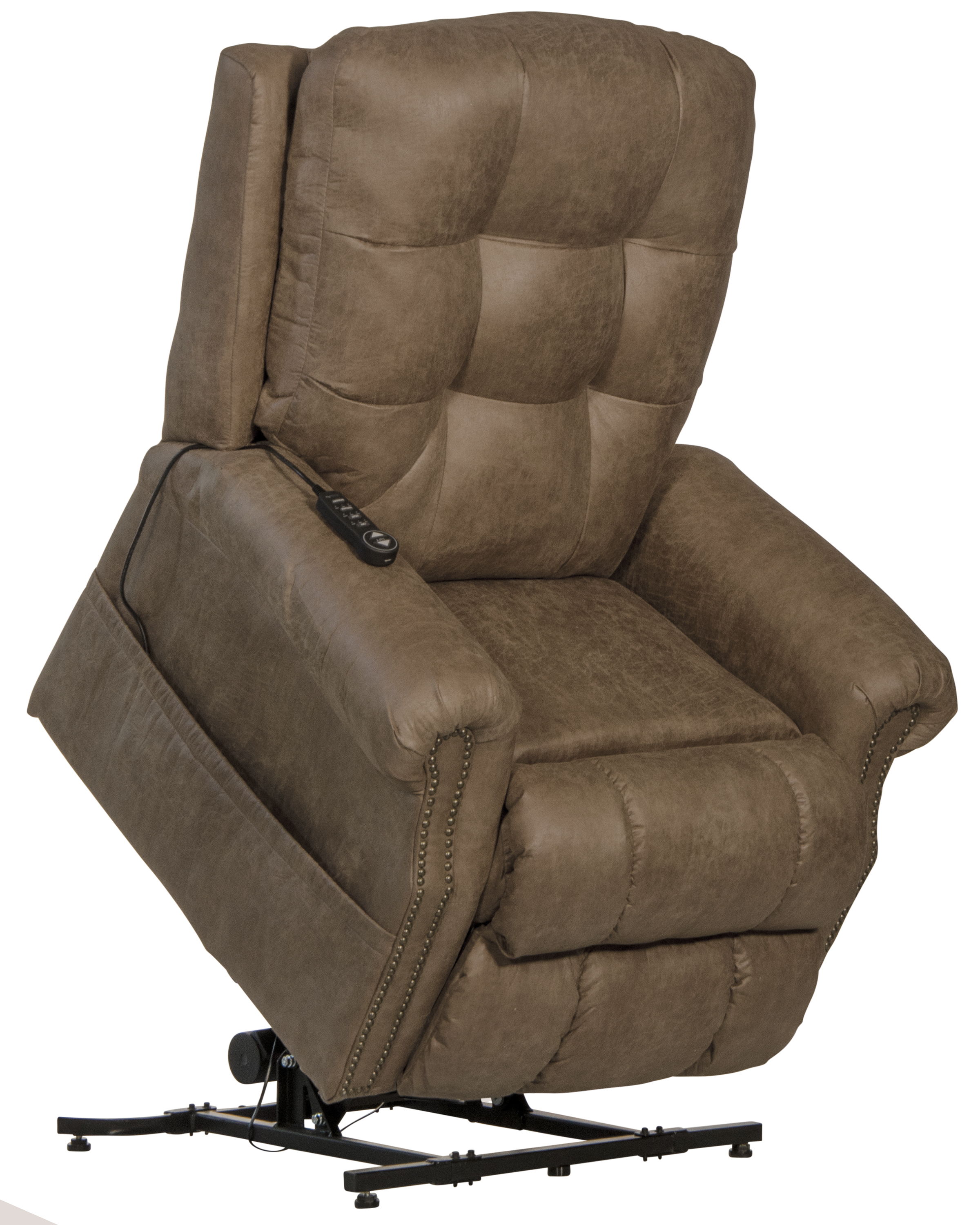 Ramsey - Power Lift Lay Flat Recliner With Heat & Massage - Silt