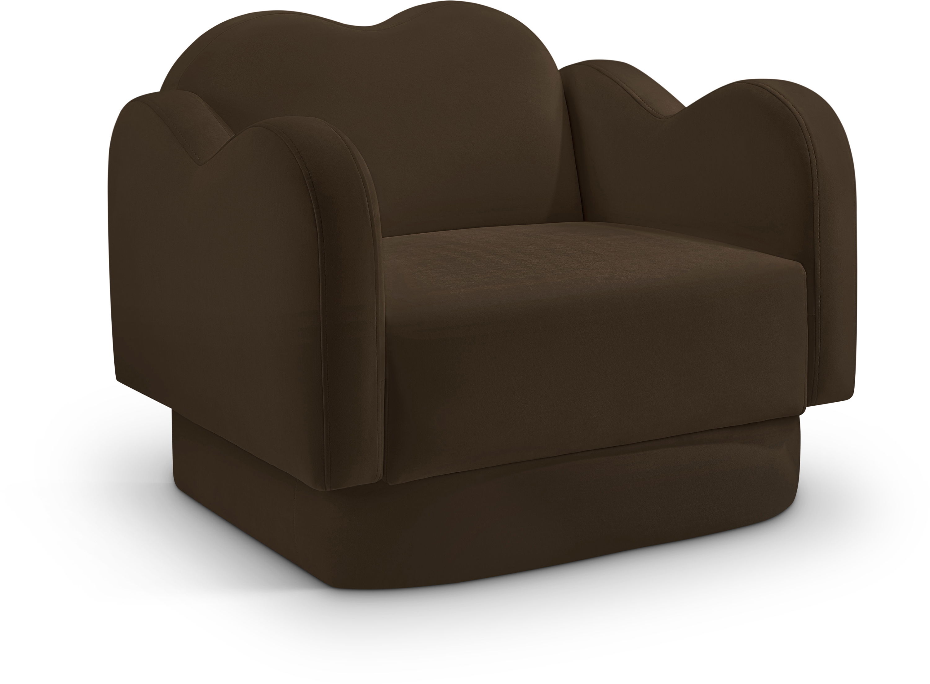 Bloom - Velvet Chair - Brown