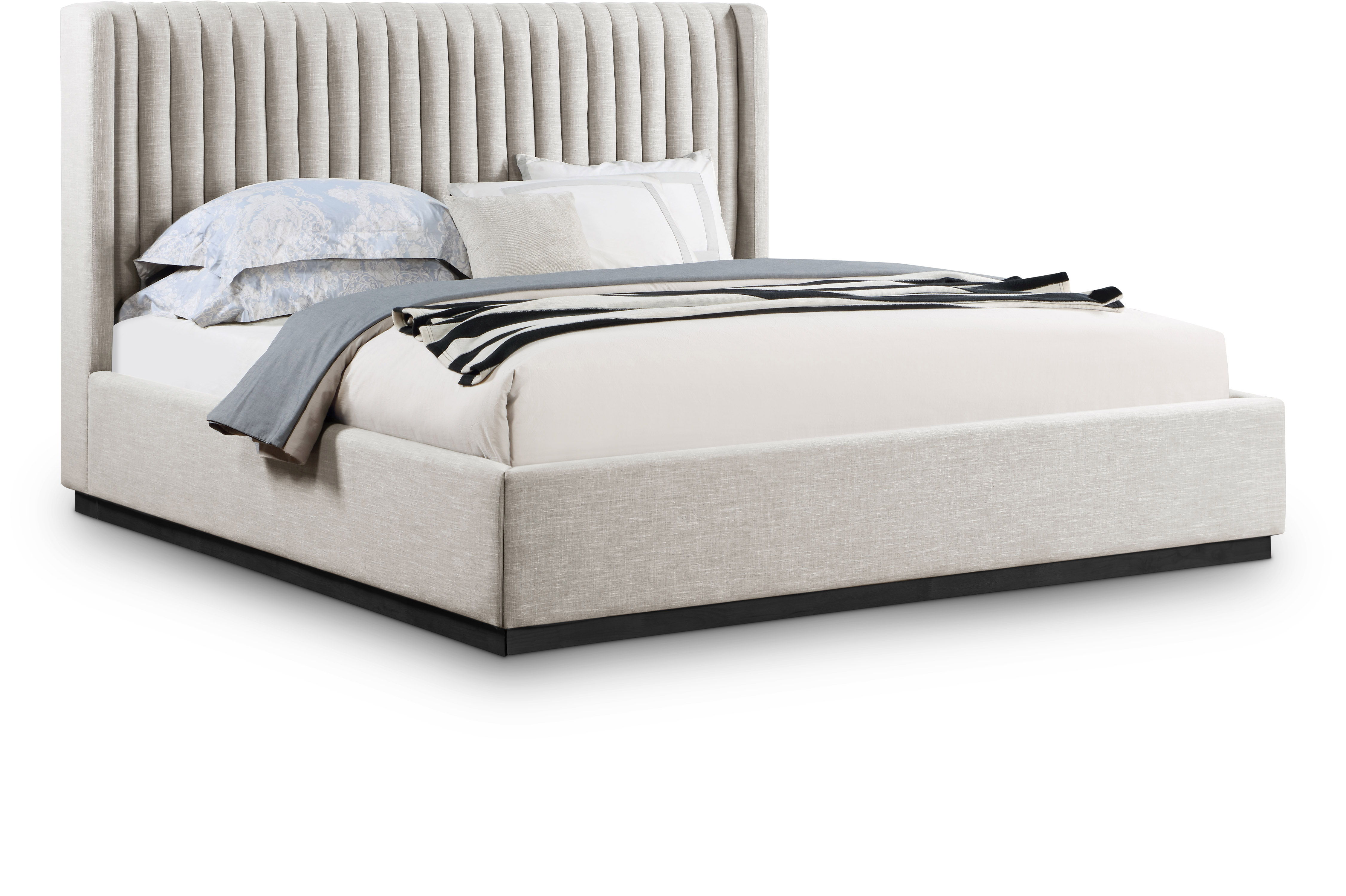 Logan - King Bed - Beige