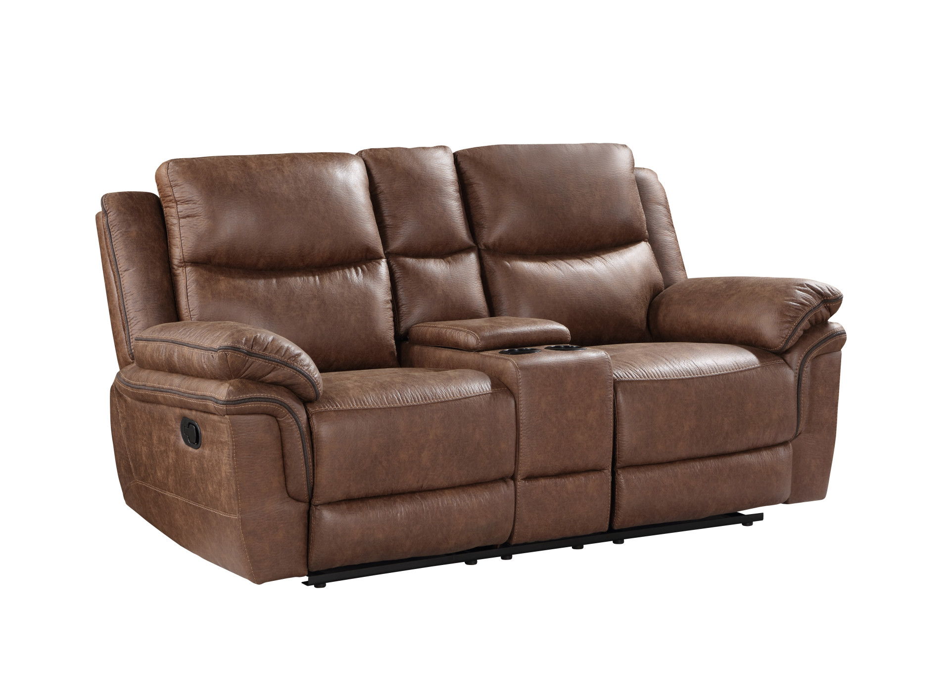 Console Loveseat With Dual Recliners