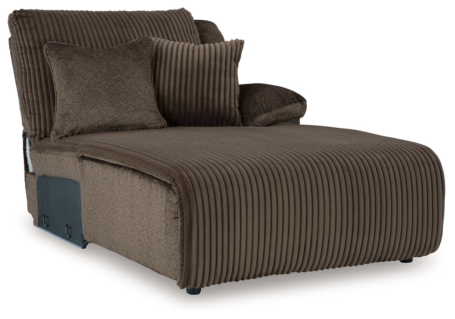 Top Tier - Raf Press Back Chaise - Chocolate