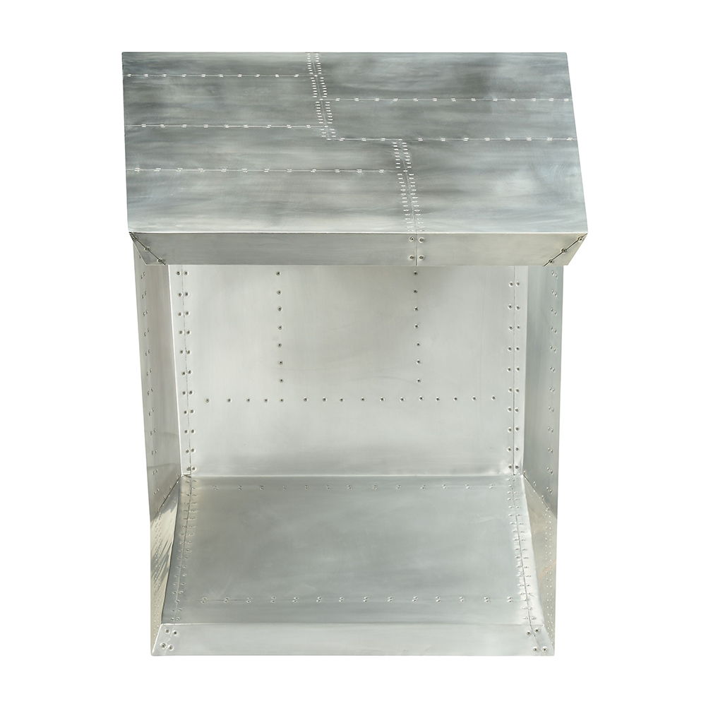 Brancaster - Executive Writing Desk - Aluminum, silver, view 2