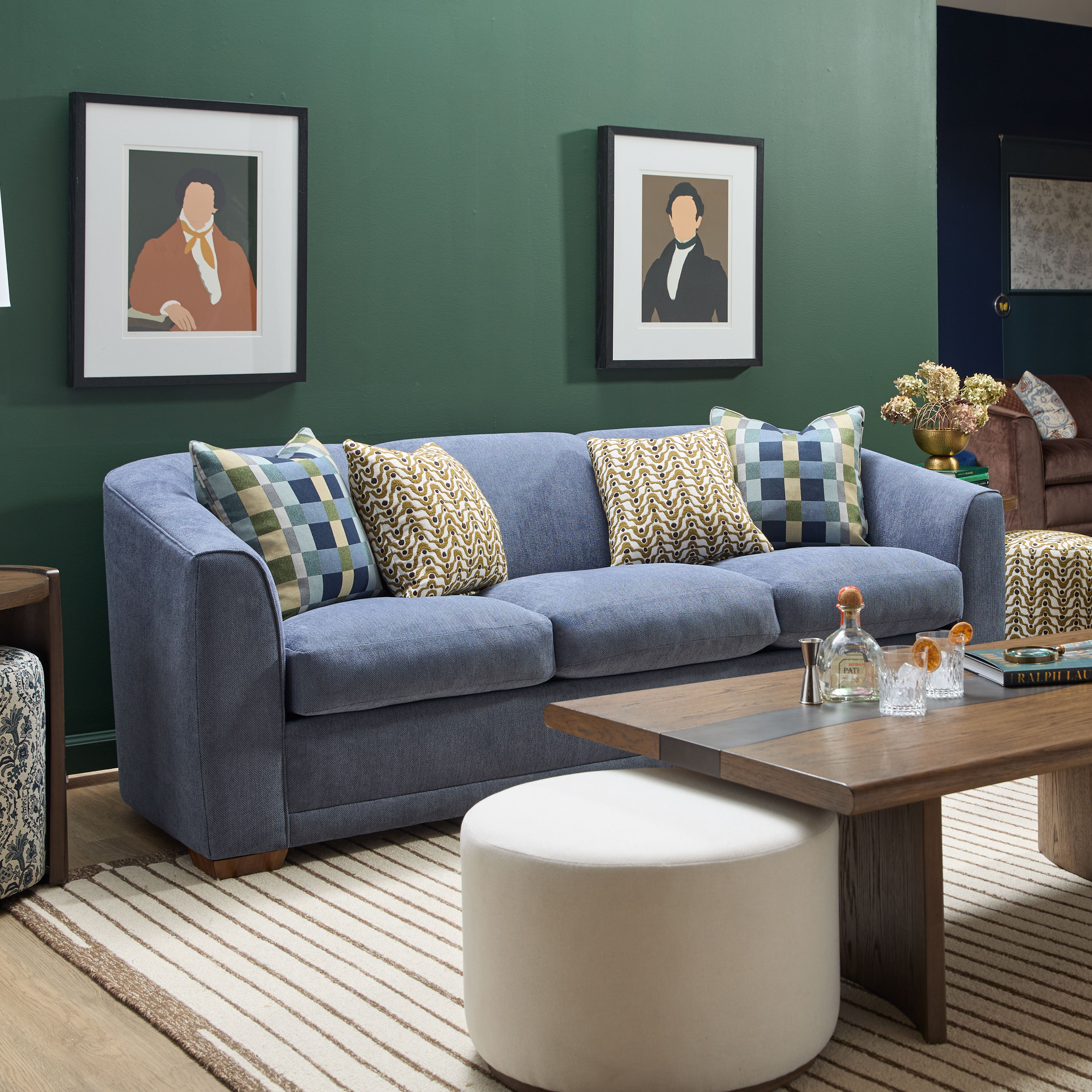 Jewel - Sofa For Living Room, blue