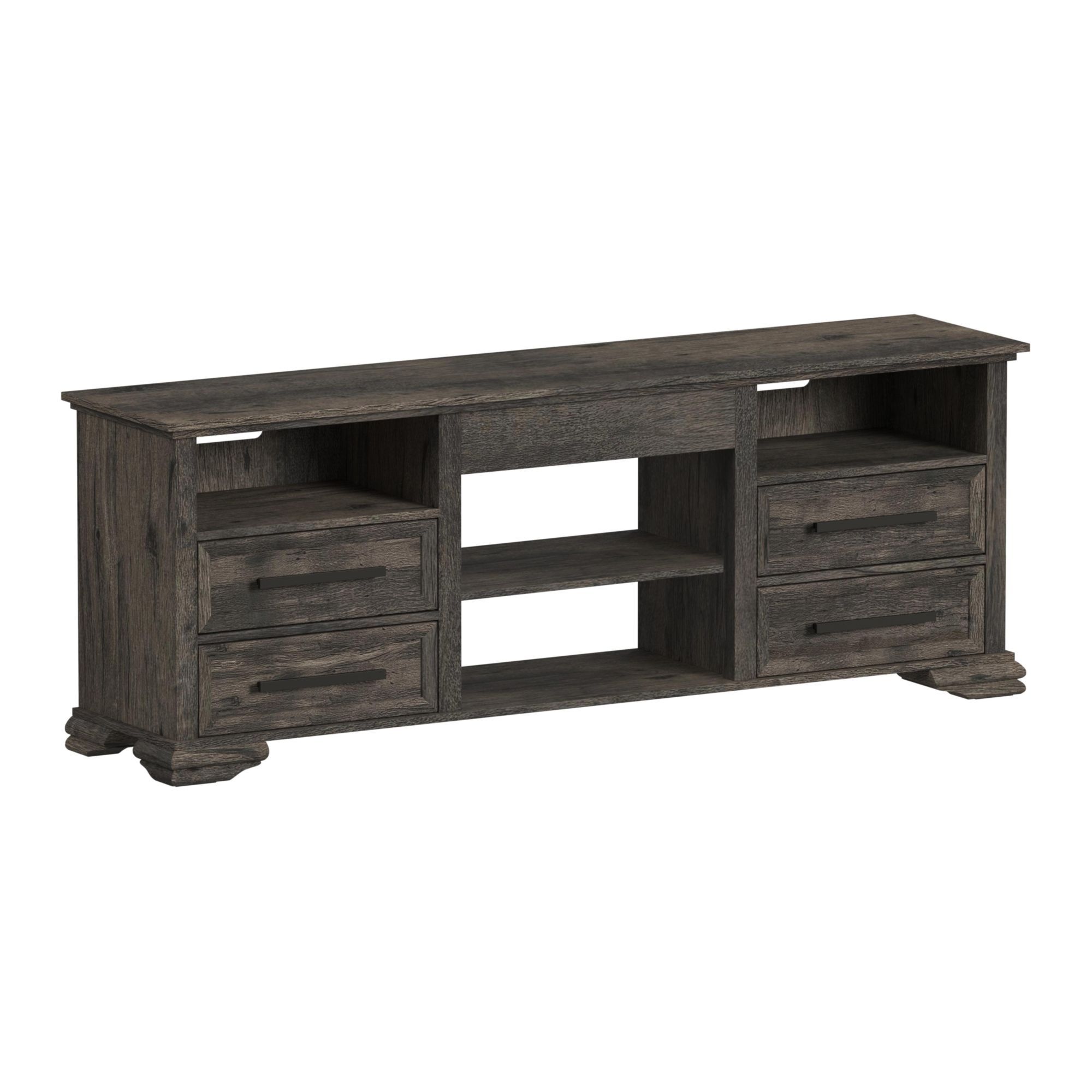 Park Ridge - 71'' TV Console Without Fireplace Insert - Charcoal