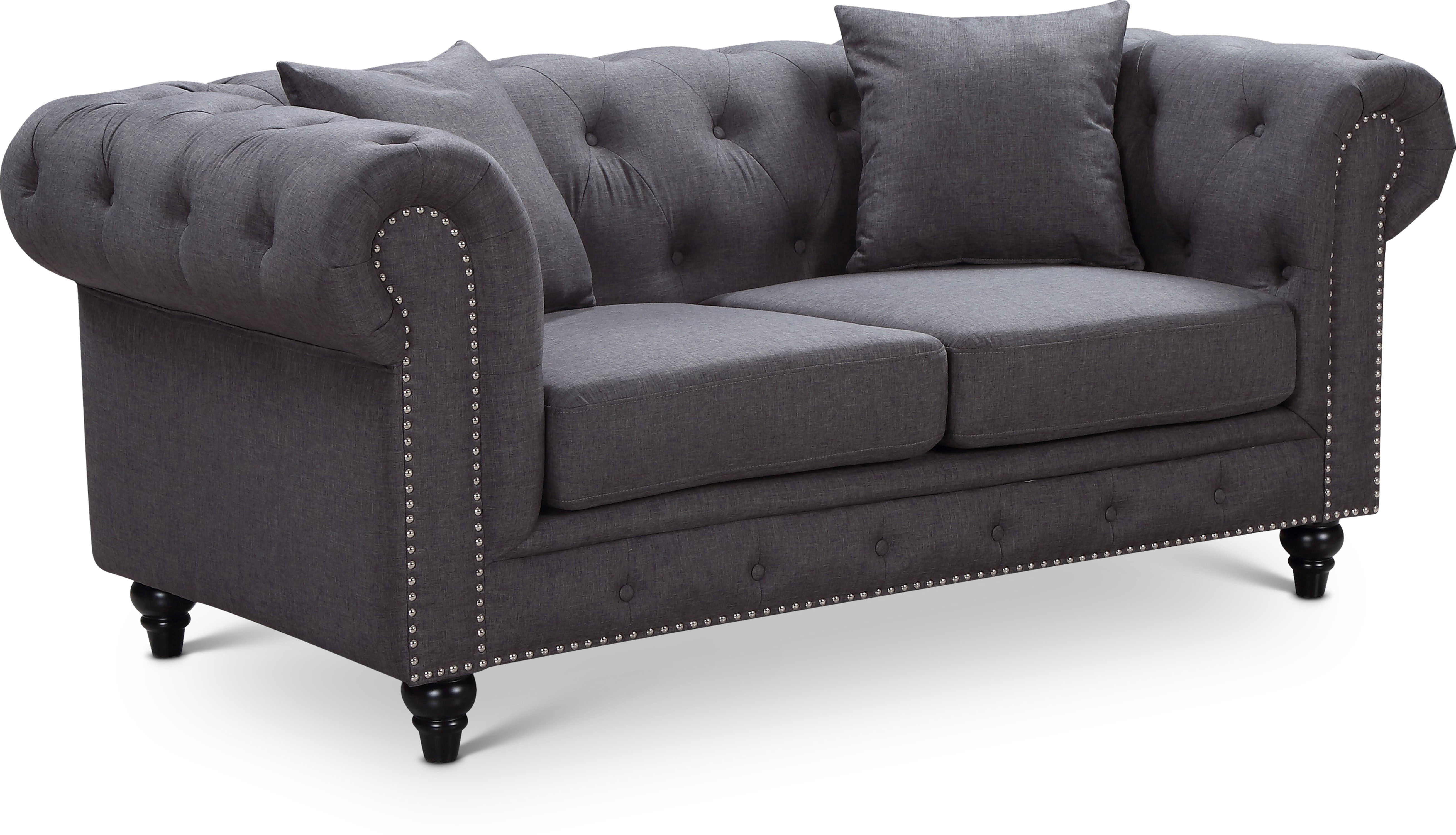 Chesterfield - Loveseat - Gray