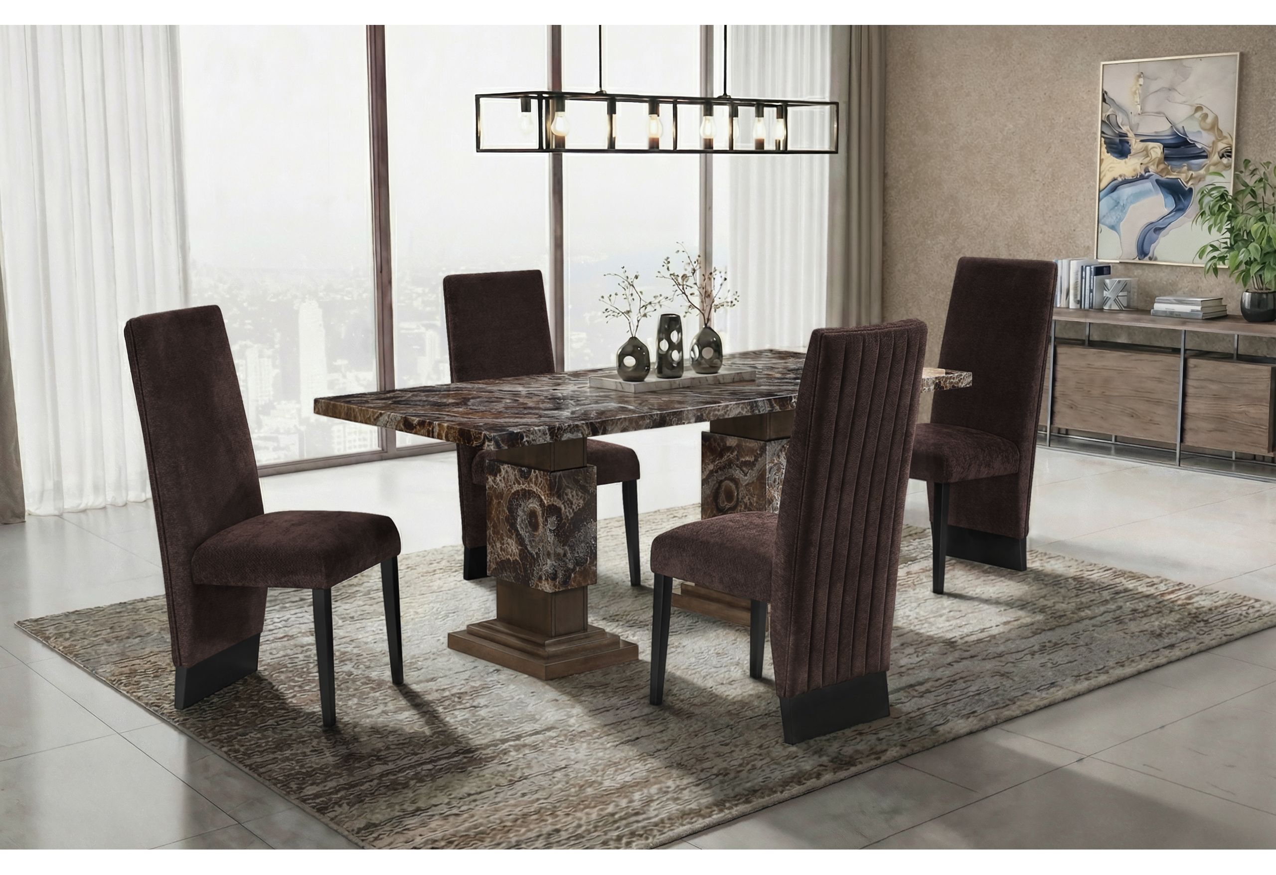 D12DT - Dining Table Base - Brown
