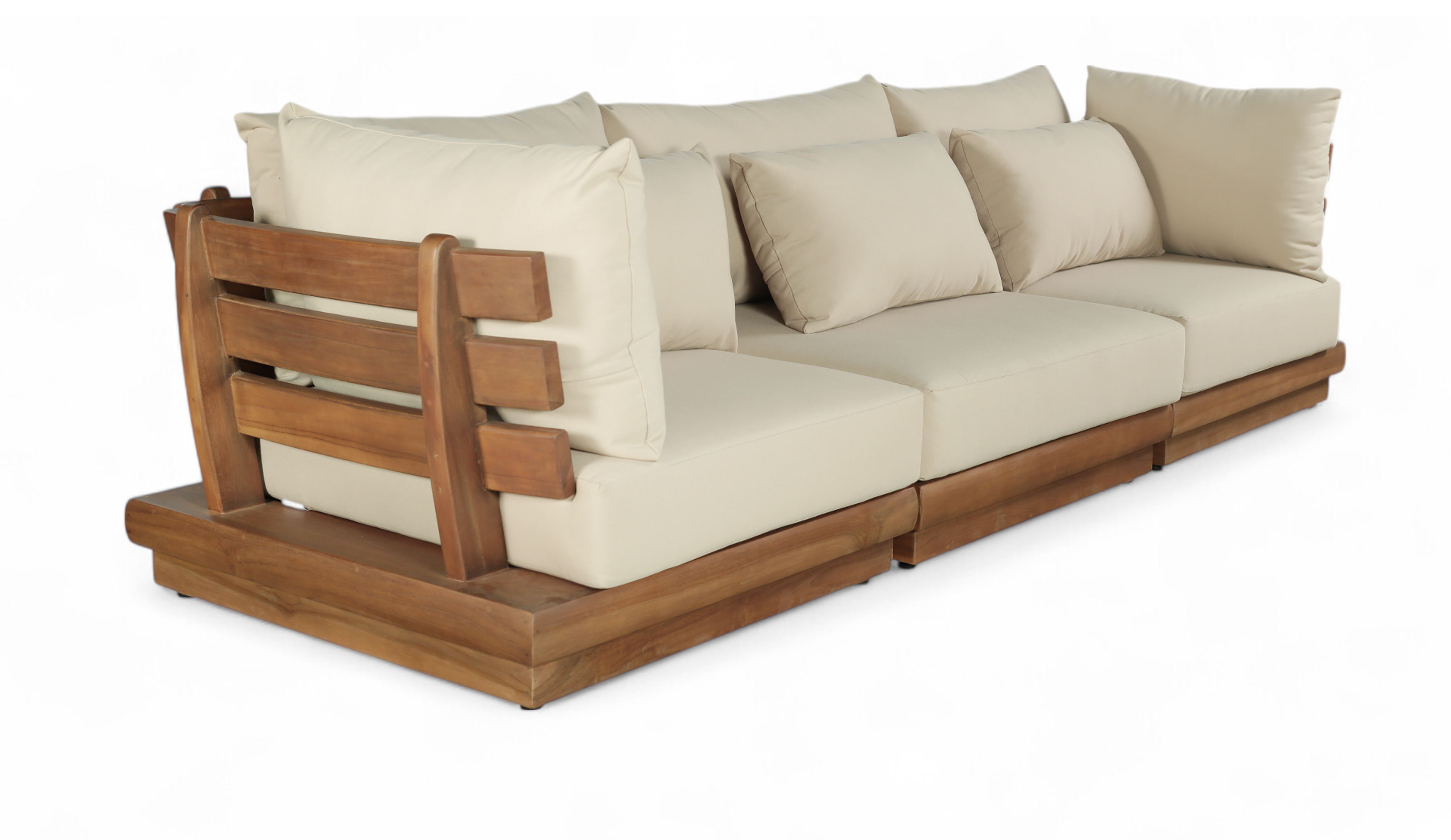 3 Pc · Water Resistant Fabric 113" Outdoor Patio Modular Sofa