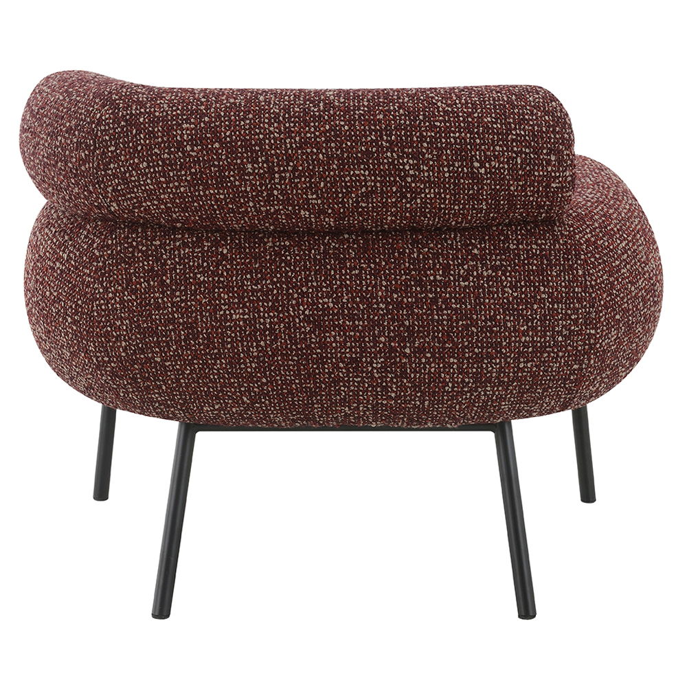 Mardi - Chair - Maroon Tweed, dark red, view 4