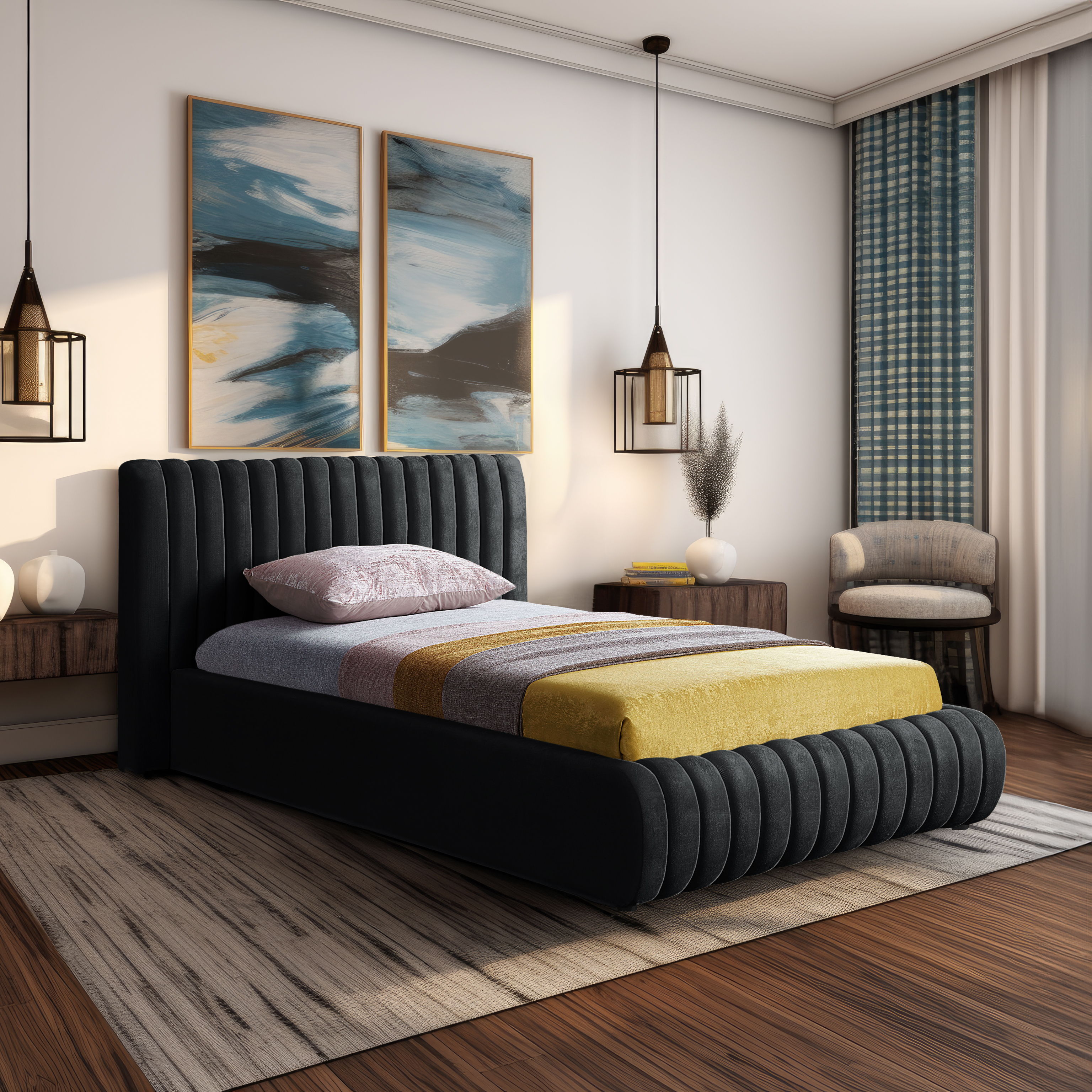 Nico - Twin Bed - Black