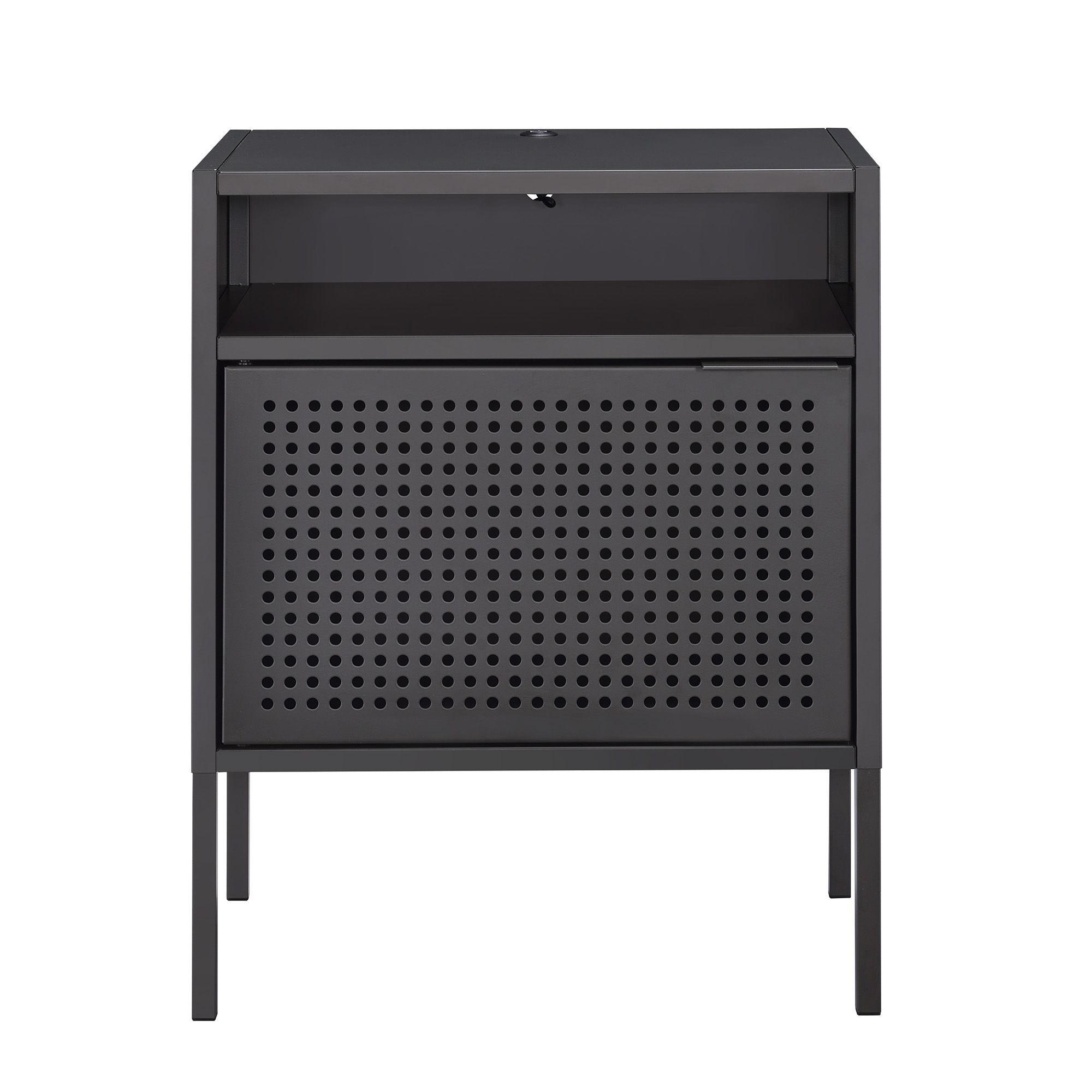Ember - Nightstand With USB - Gray