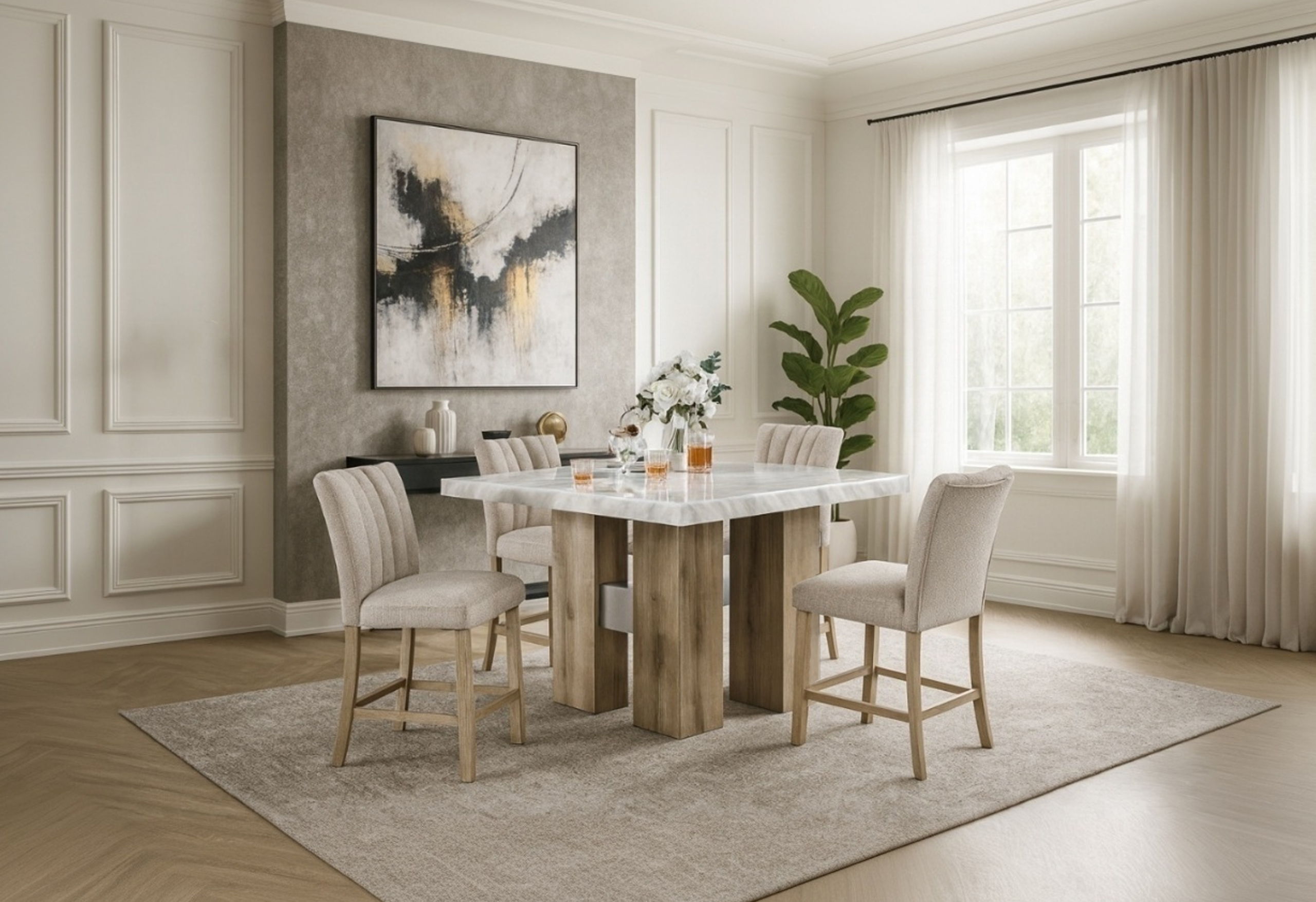 7 Pc · Bart Table And 6 Bar Stool