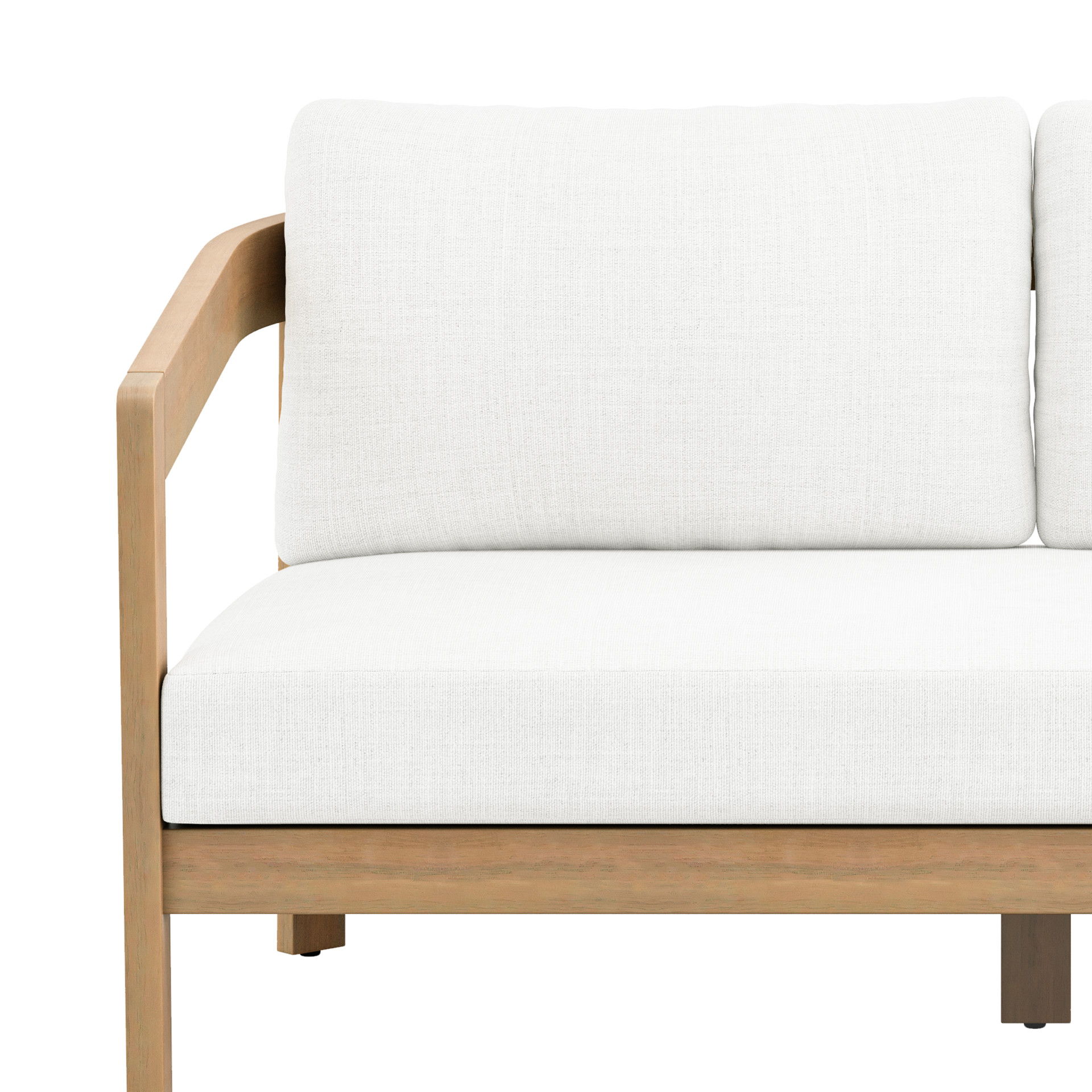 Wesley - Patio Loveseat With Cushions - White, light brown, view 5