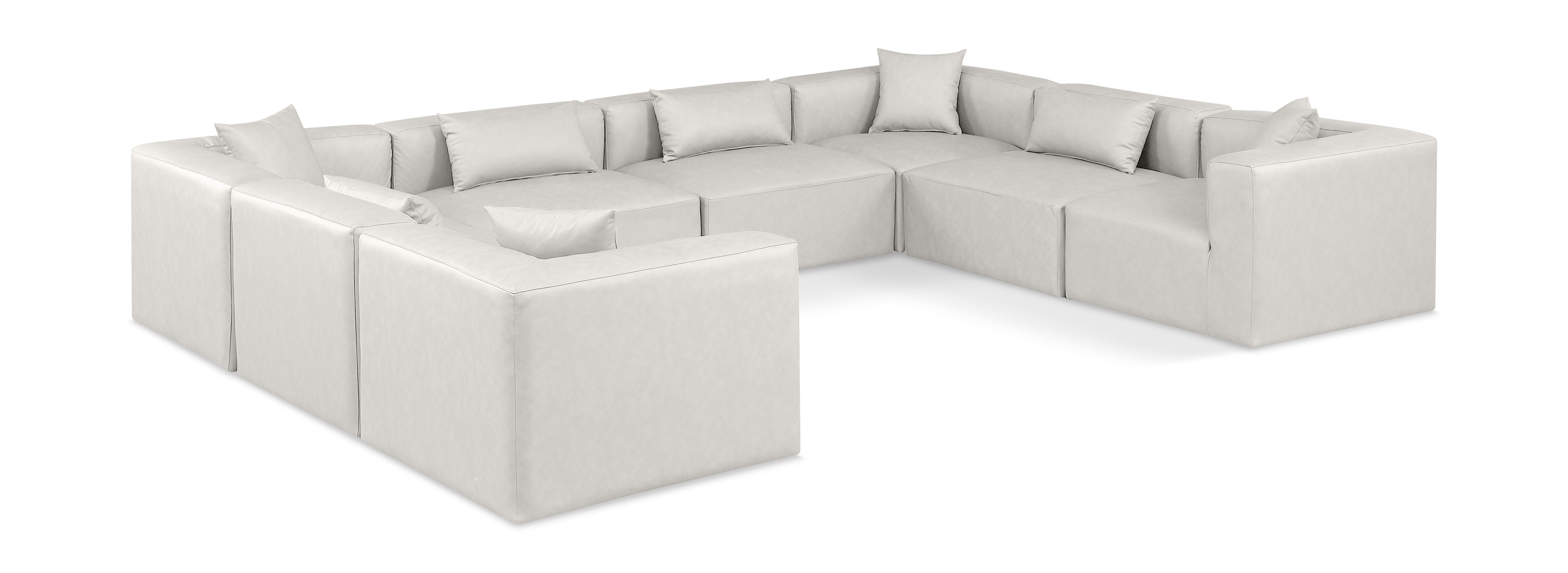 Cube - 8 Piece Modular Sectional - Cream