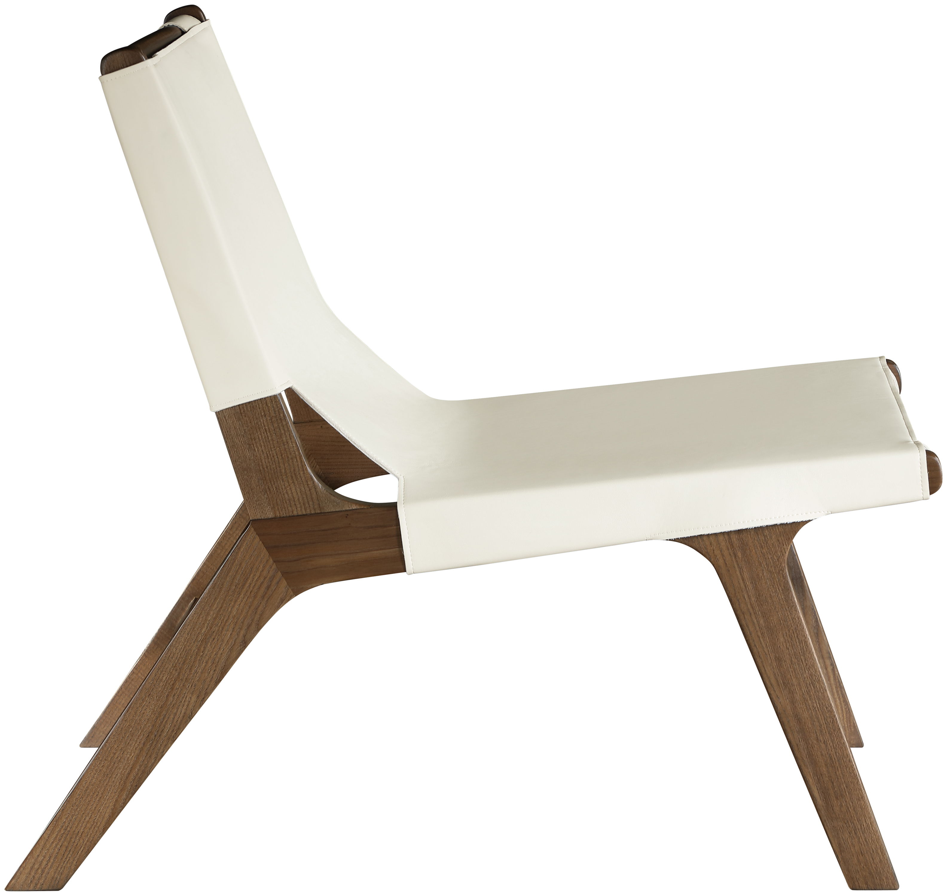 Rawlins - Vegan Leather Upholstered Accent Chair - Cream