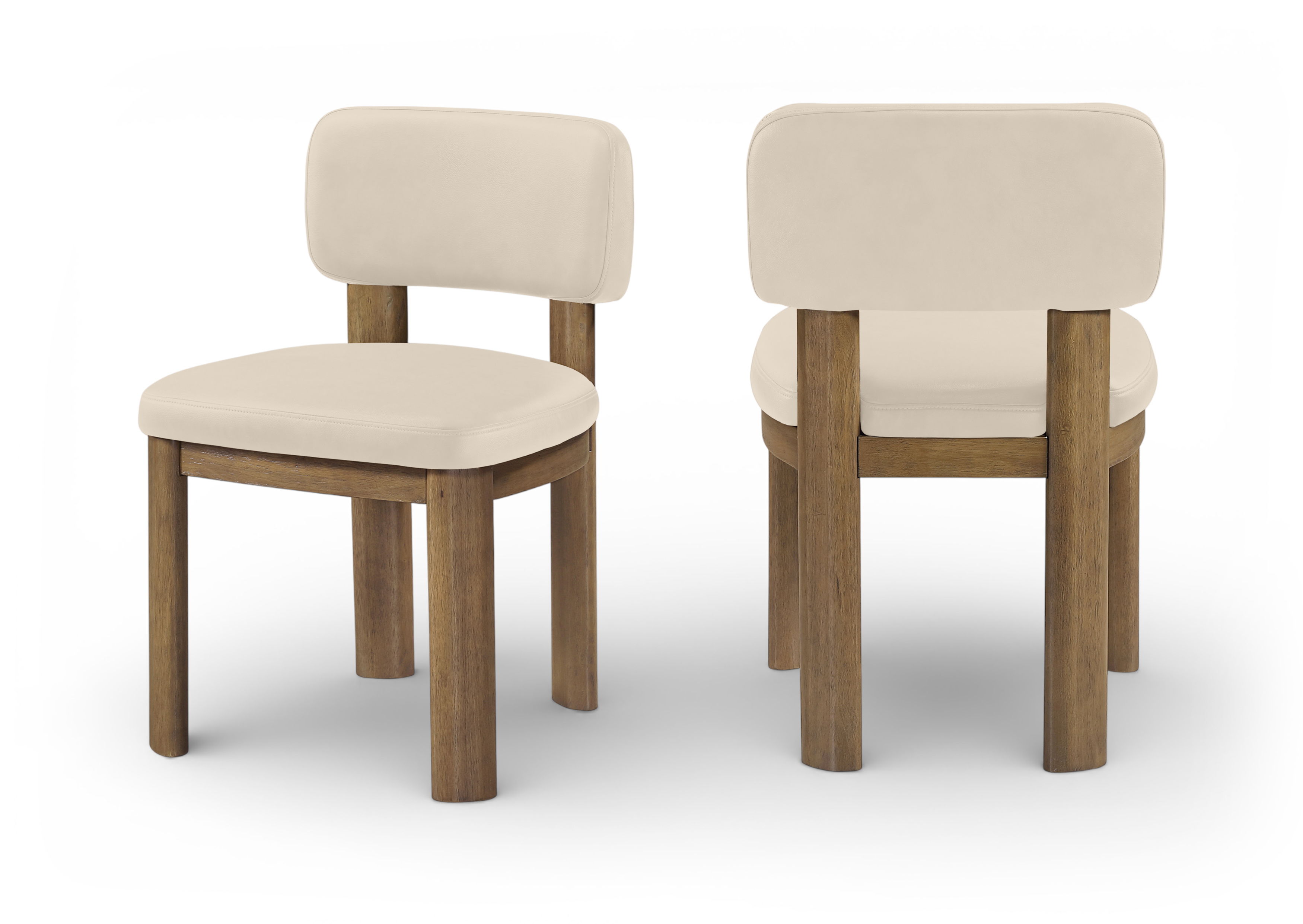 Paloma - Vegan Leather Upholstered Dining Chair (Set of 2) - Beige