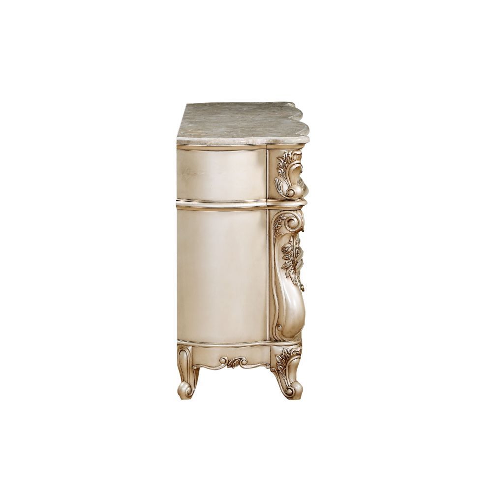 Gorsedd - Dresser With Marble Top - Marble Top & Golden Ivory, beige, view 7