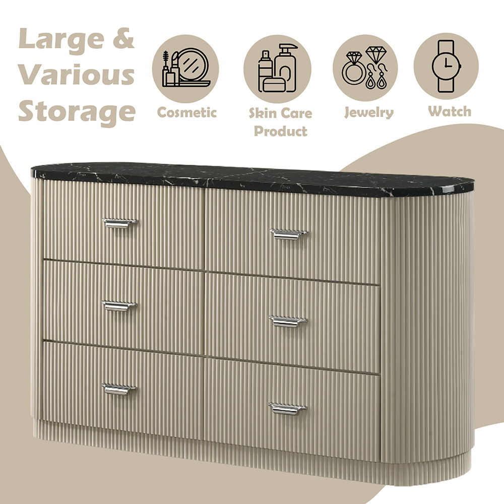 Travonte - Dresser - Gray / Beige, beige, view 7