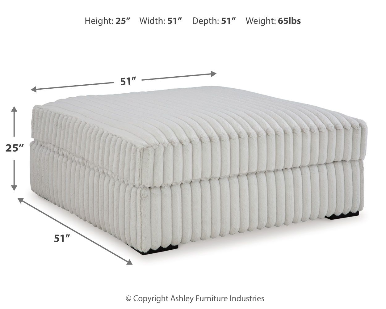 Ashley Furniture Stupendous - Oversized Accent Ottoman - Alloy - Image 5
