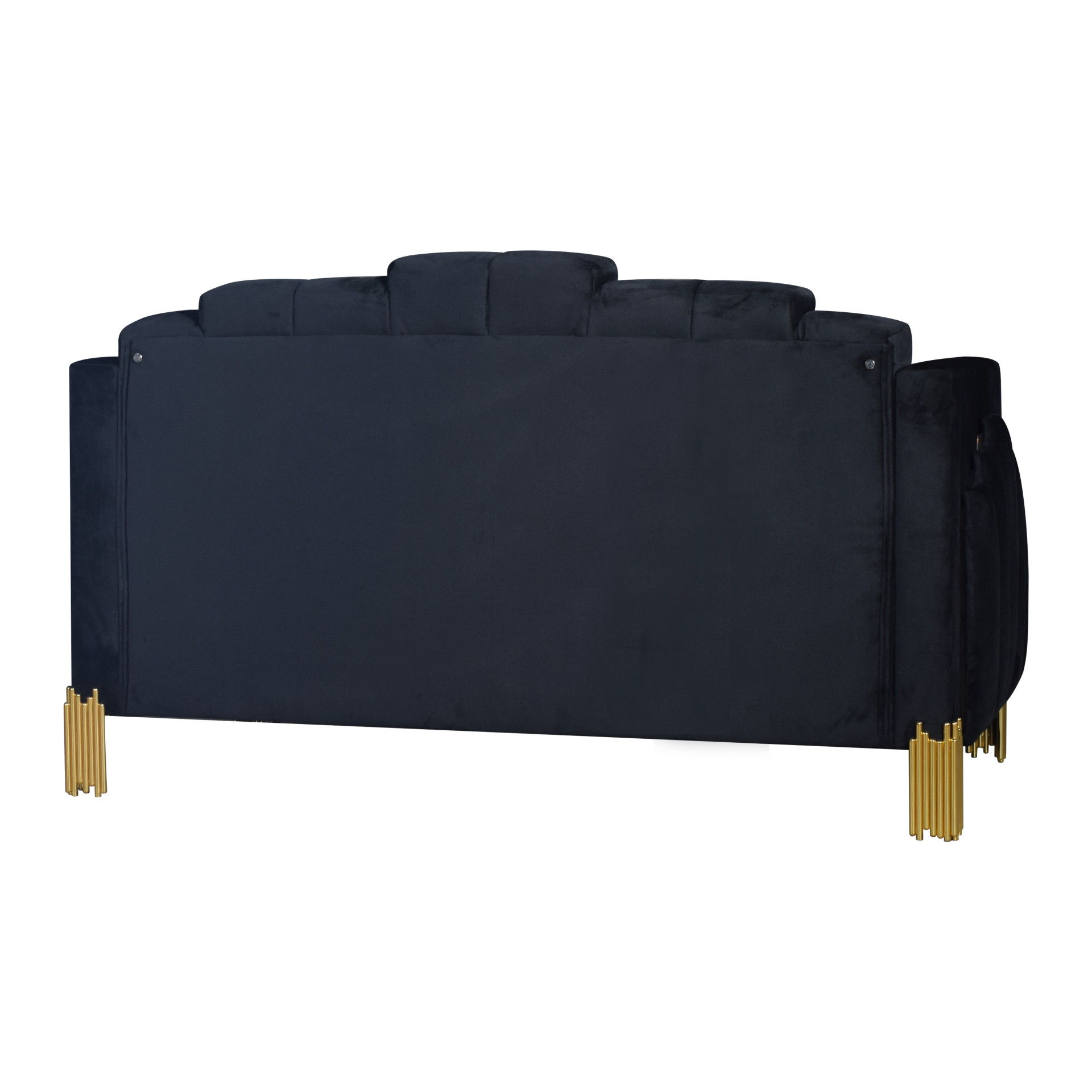 Empire - Lighted Loveseat - Black, black, view 4