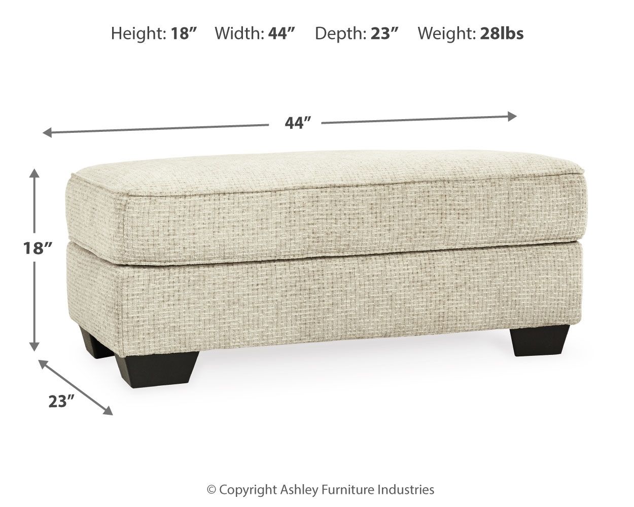 Ashley Furniture Monaghan - 2 Pc. - Chair and a Half with Ottoman - Sandstone - Image 6