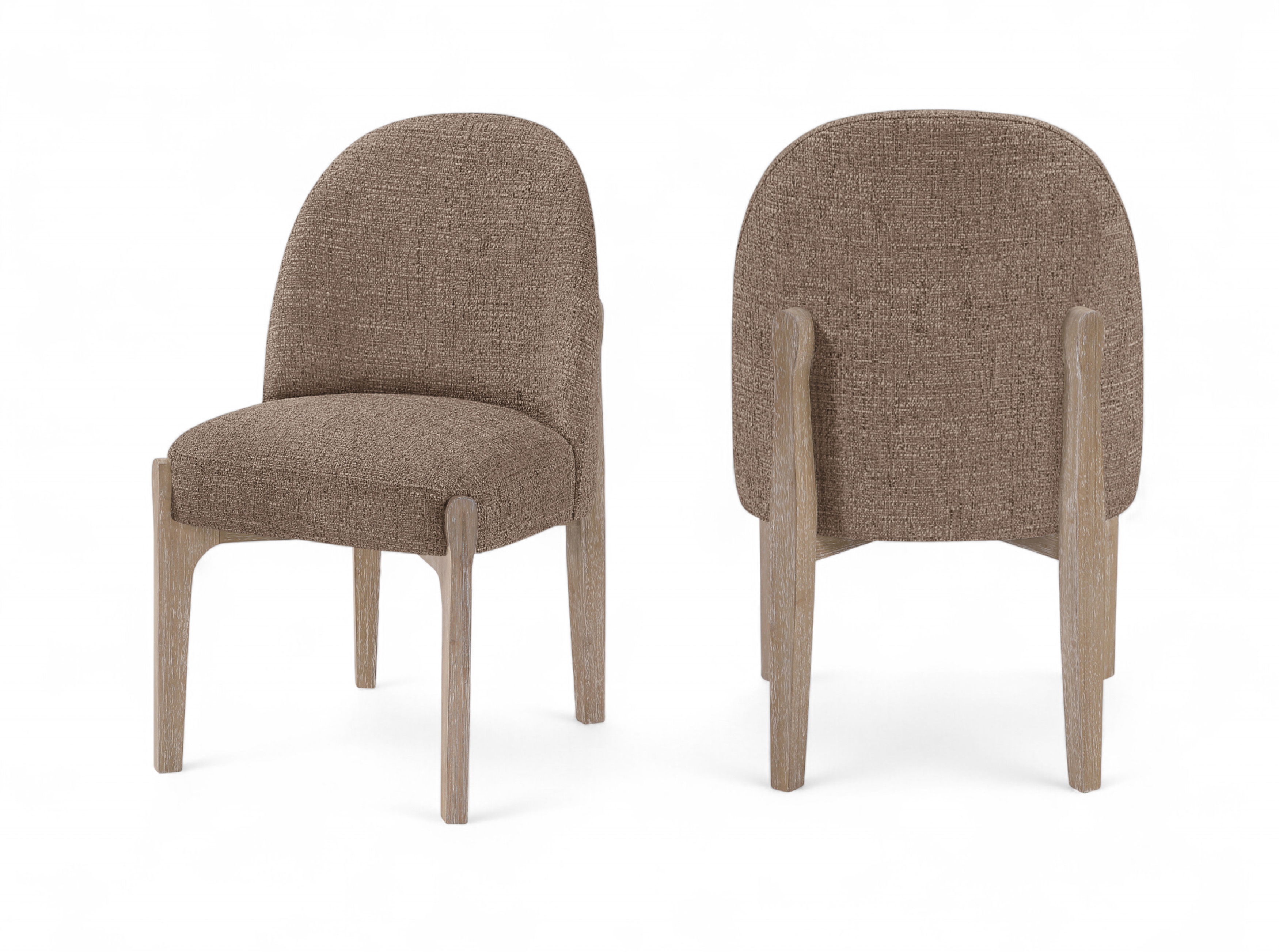 Torino - Fabric Upholstered Dining Chair (Set of 2) - Brown / Natural
