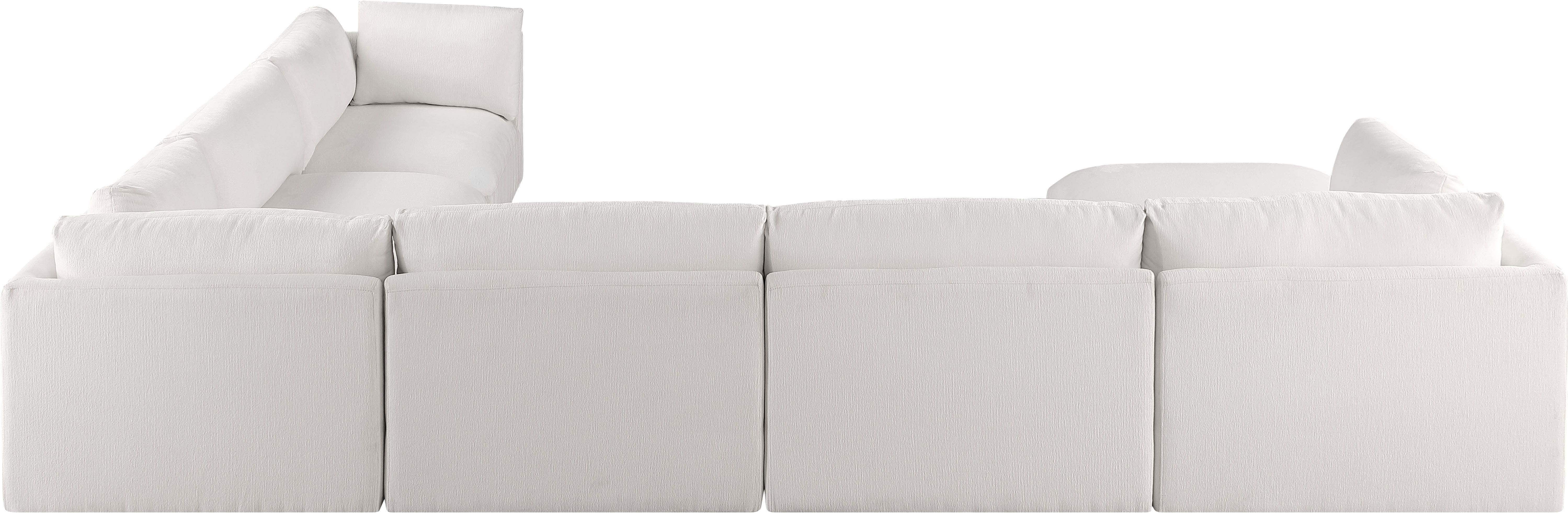 Ease - 7 Piece Modular Sectional With Chaise - Cream