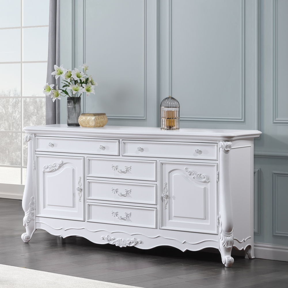 Latisha - Dresser - White, dark brown