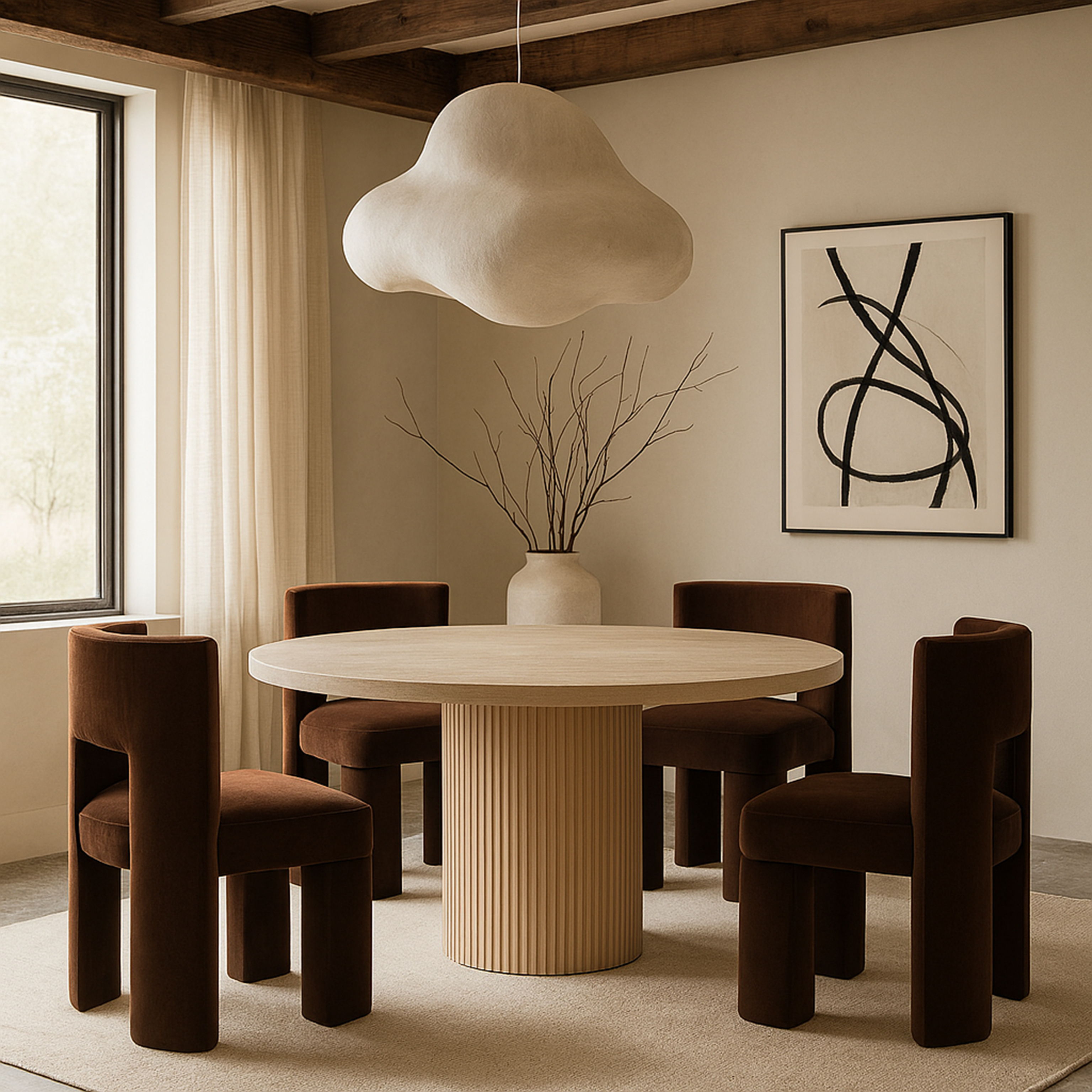 Zuno - Velvet Performance Fabric Upholstered Dining Chair (Set of 2) - Brown