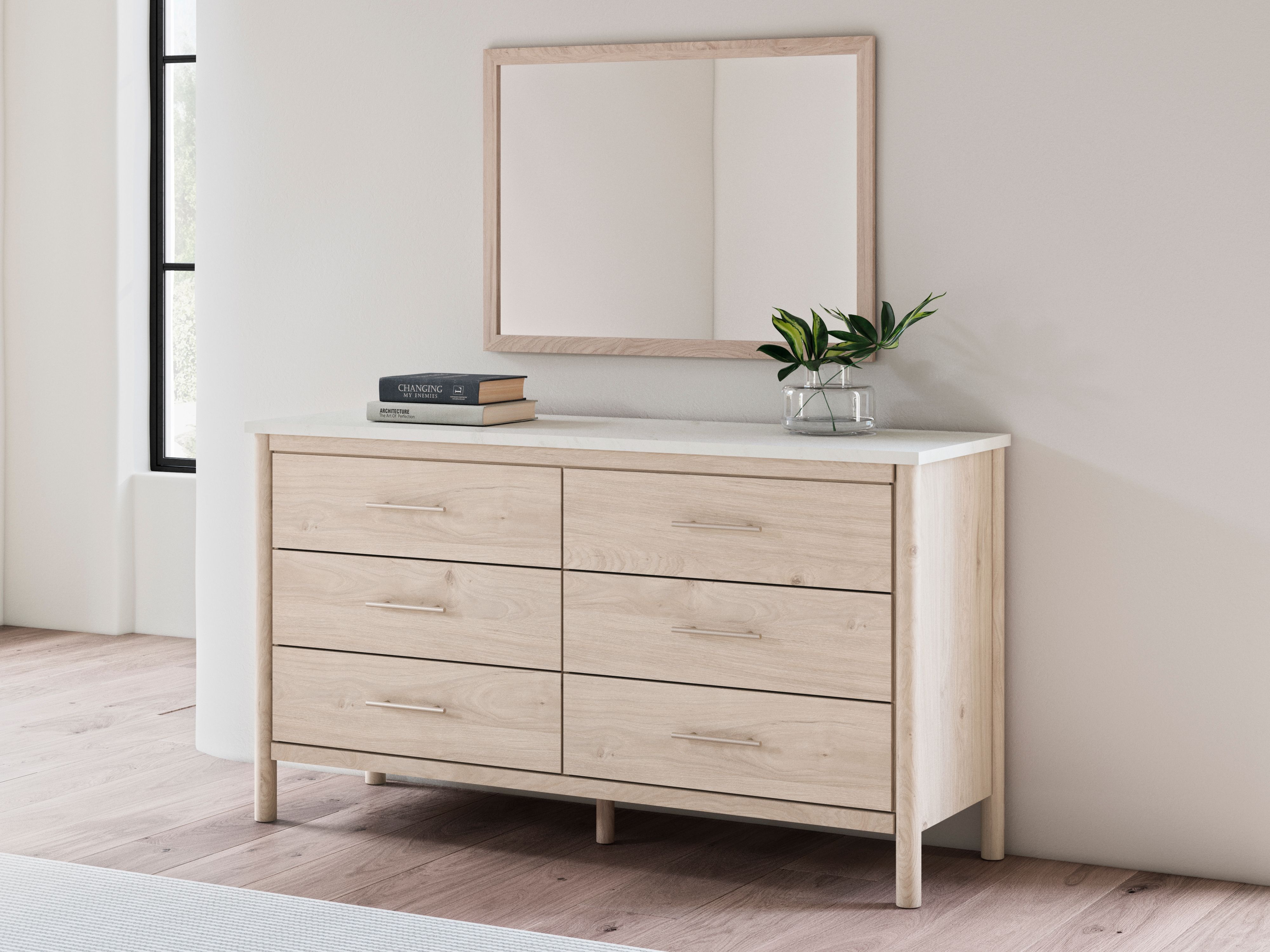 Cadmori - Dresser And Mirror - Two-Tone