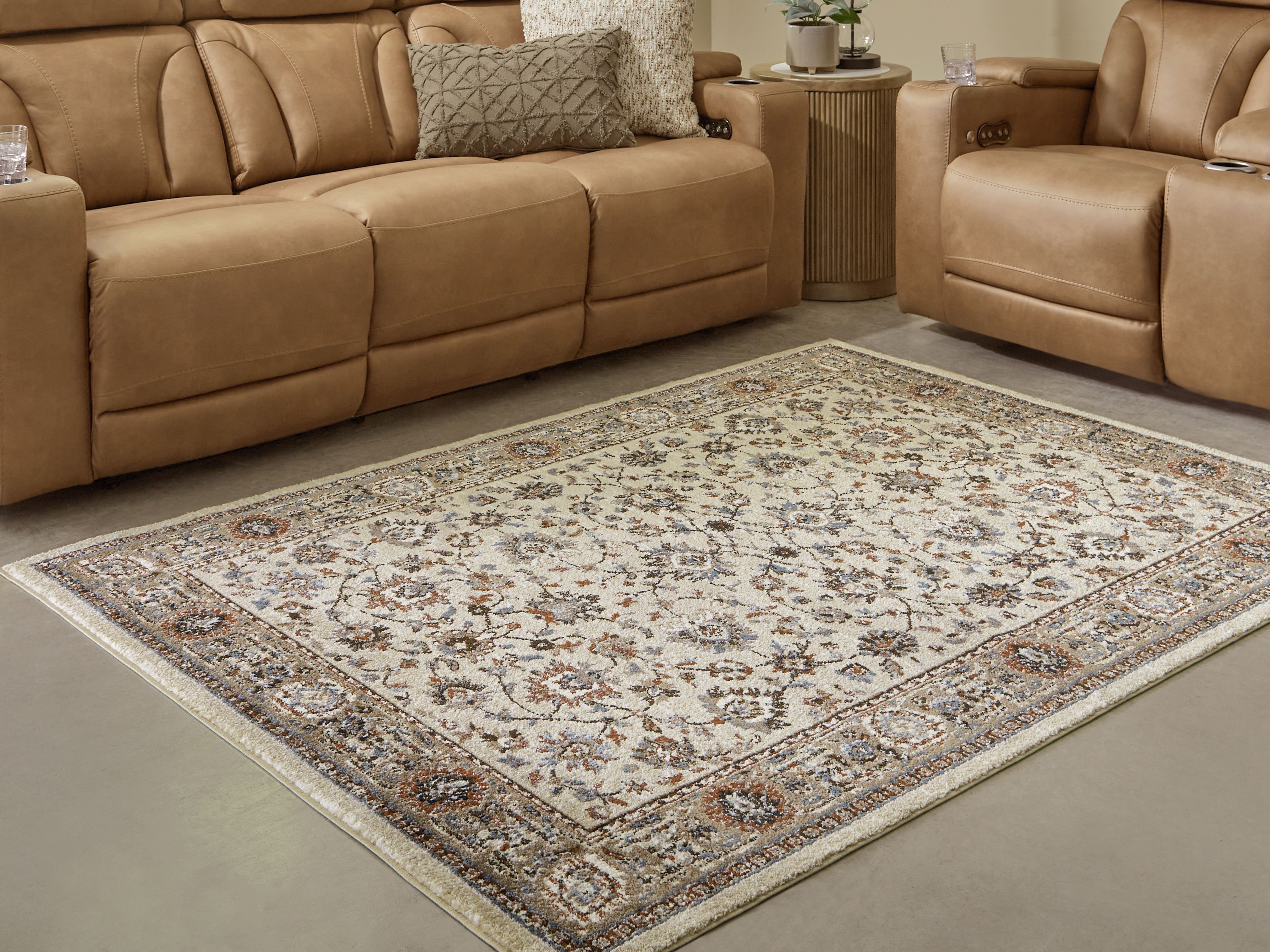 Beritham - 8' x 10' Rug - Blue / Brown / Beige
