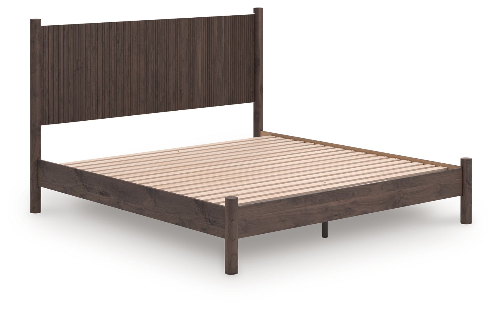 Pamytta - King Panel Platform Bed - Brown