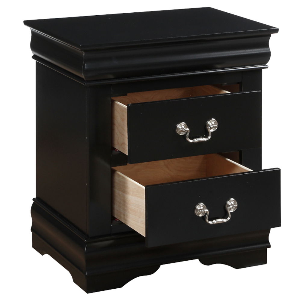 Louis Philippe - Nightstand - Black, black, view 3