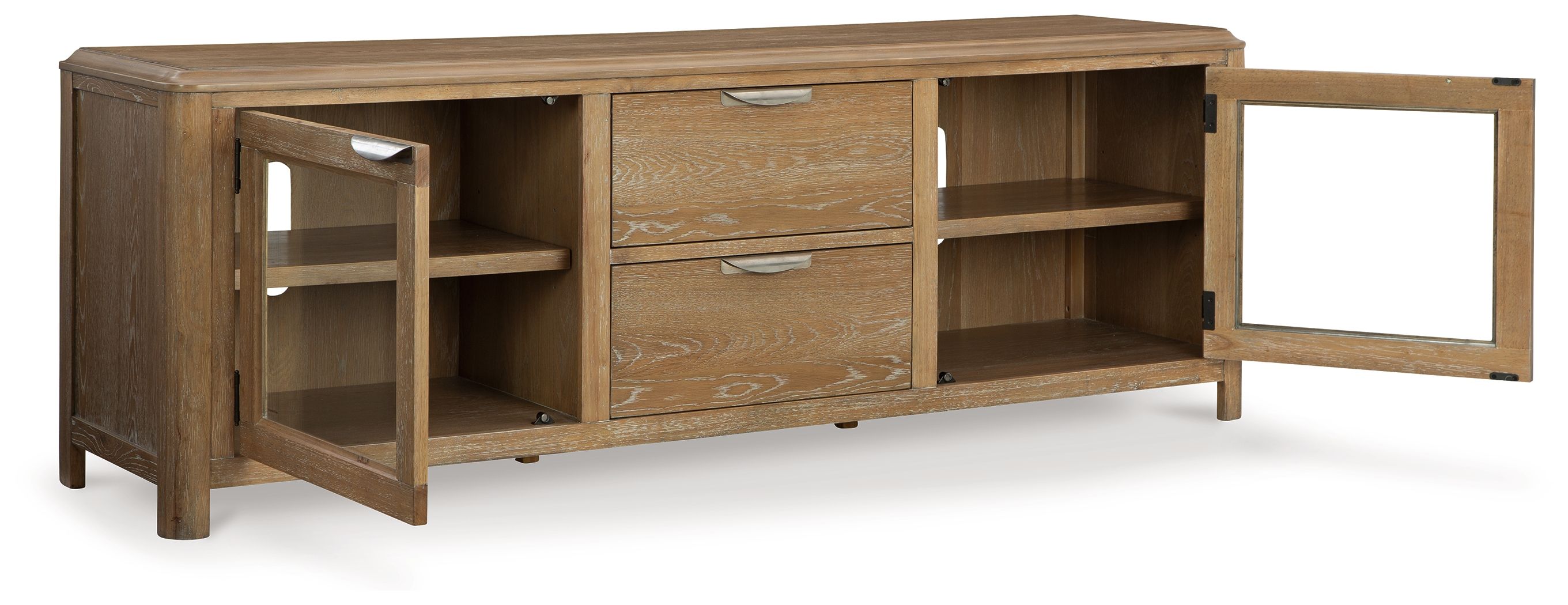 Ashley Furniture Rencott - Extra Large TV Stand - Light Brown - Image 3