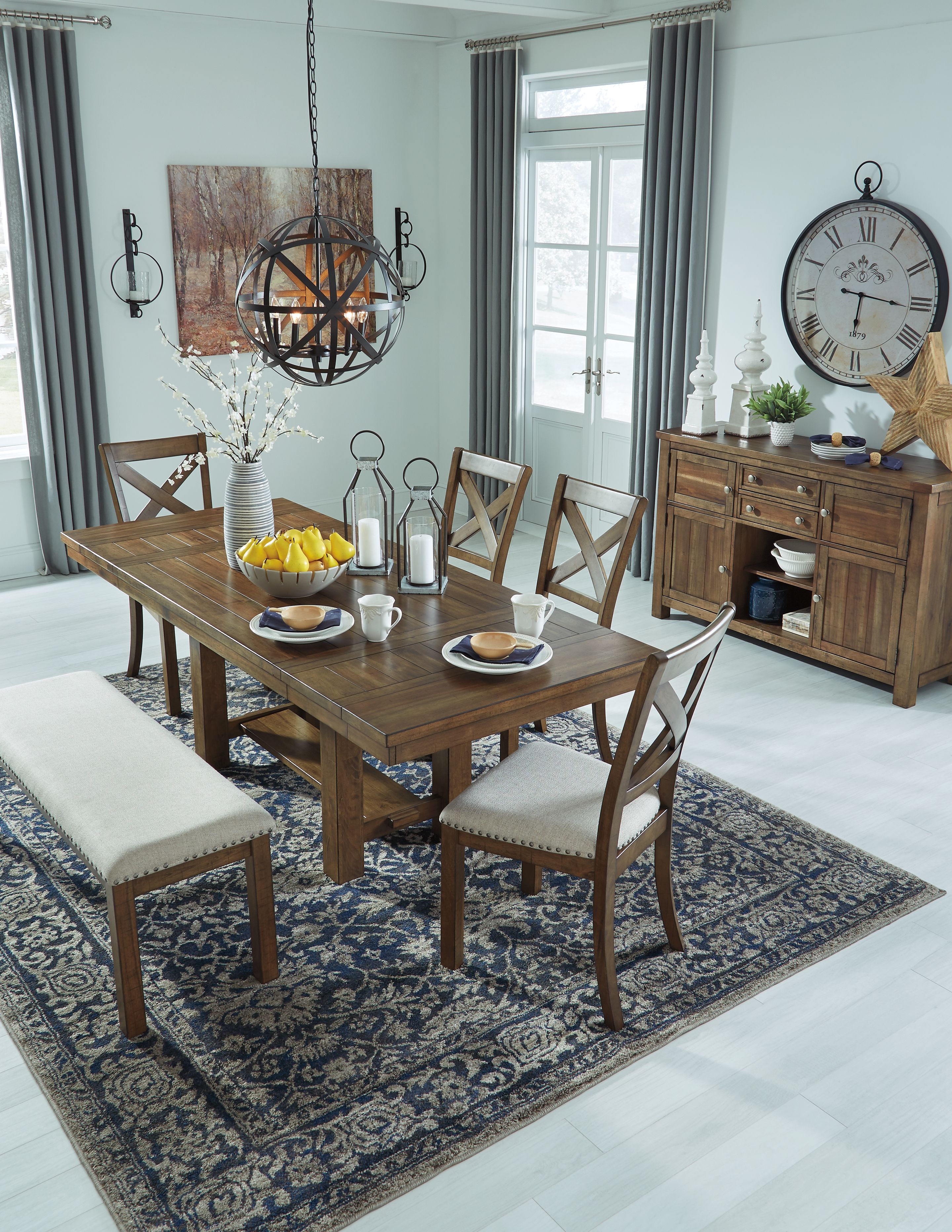 Ashley Furniture Moriville - Rectangular Dining Room Extension Table - Grayish Brown - Image 9