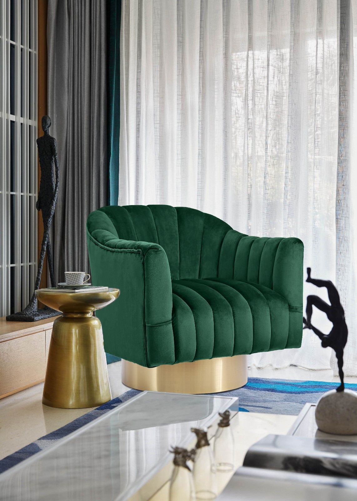 Farrah - Accent Chair - Green