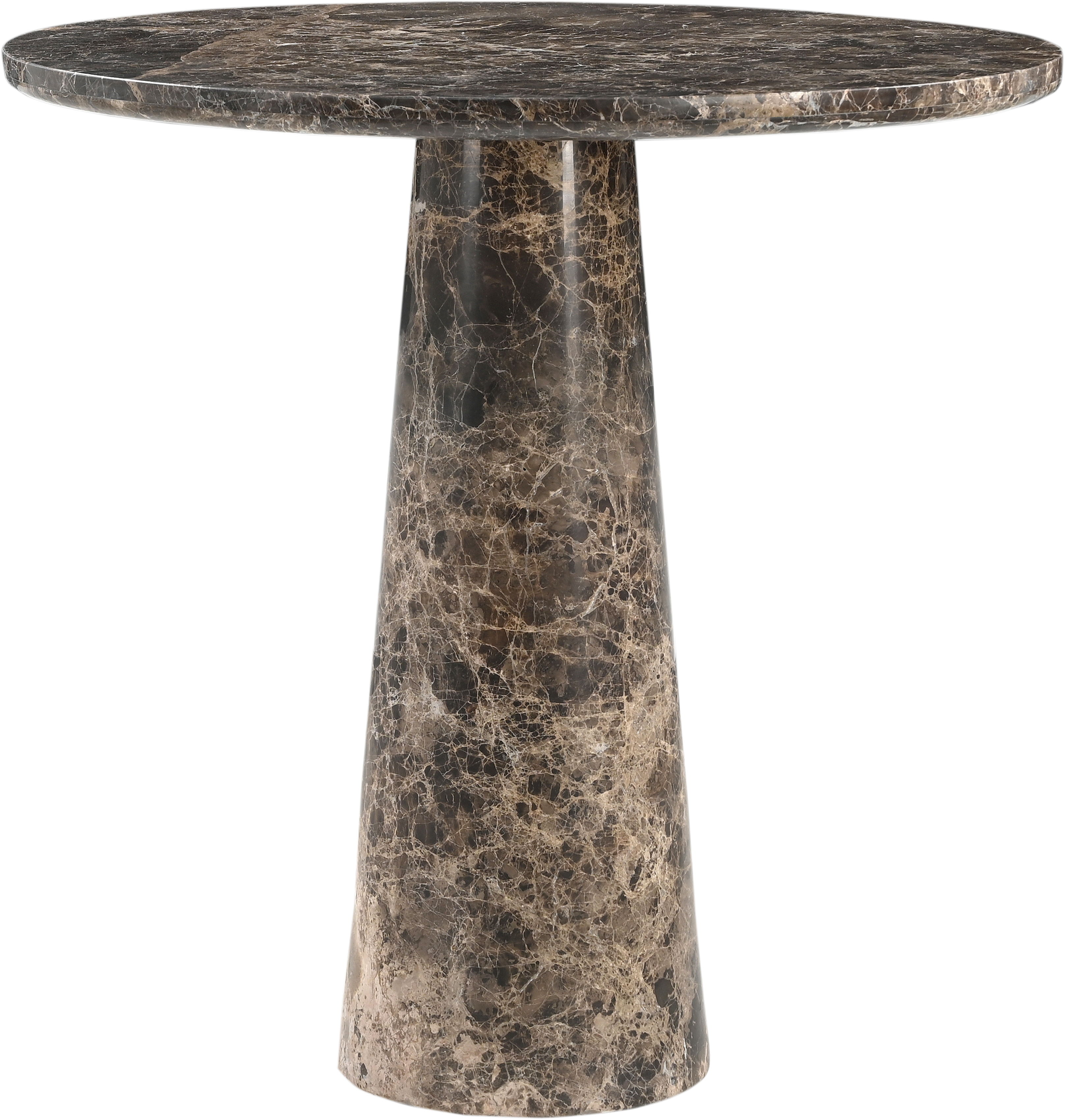 Fontelina - 30" Genuine Marble Bistro Dining Table - Emperador