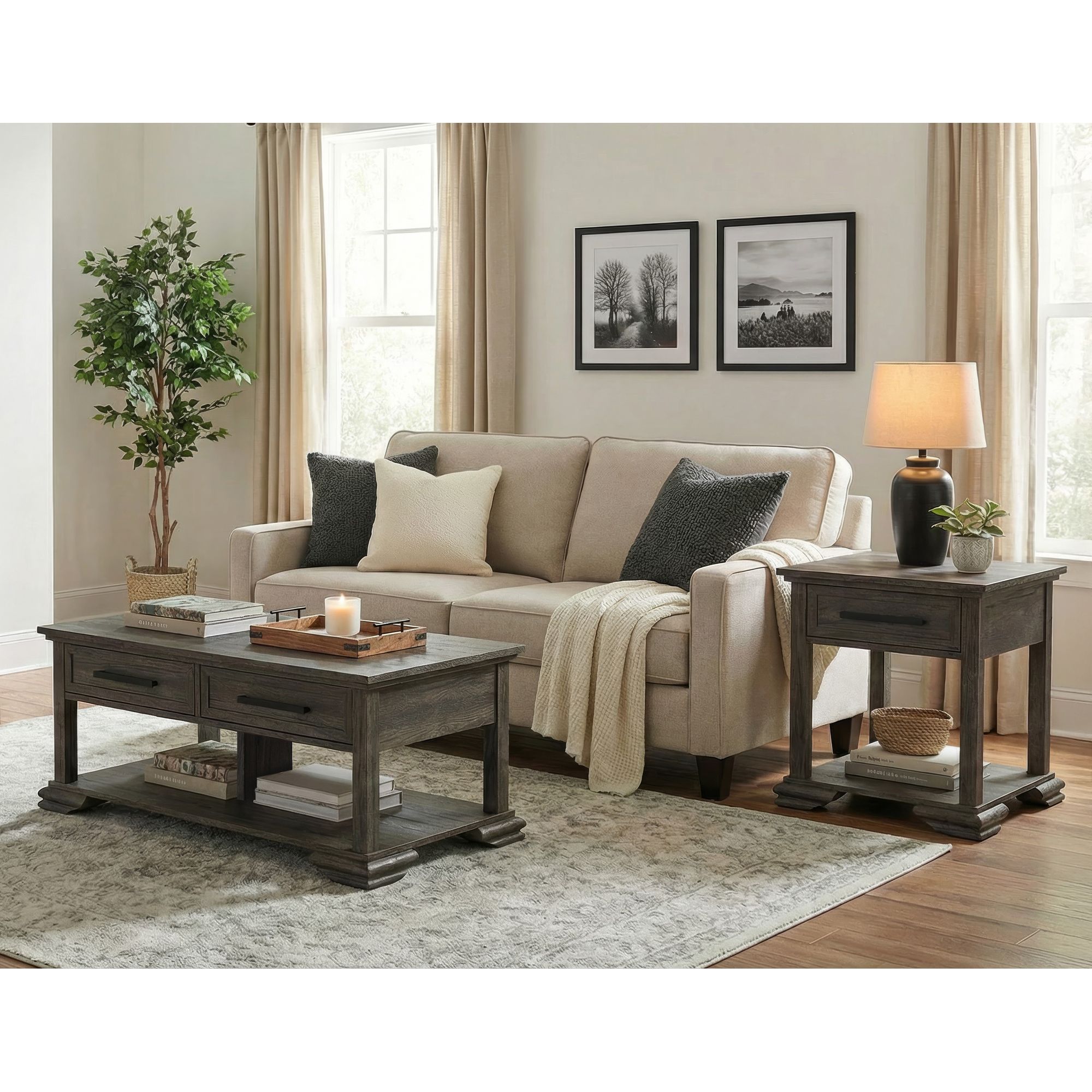 Park Ridge - End Table - Charcoal