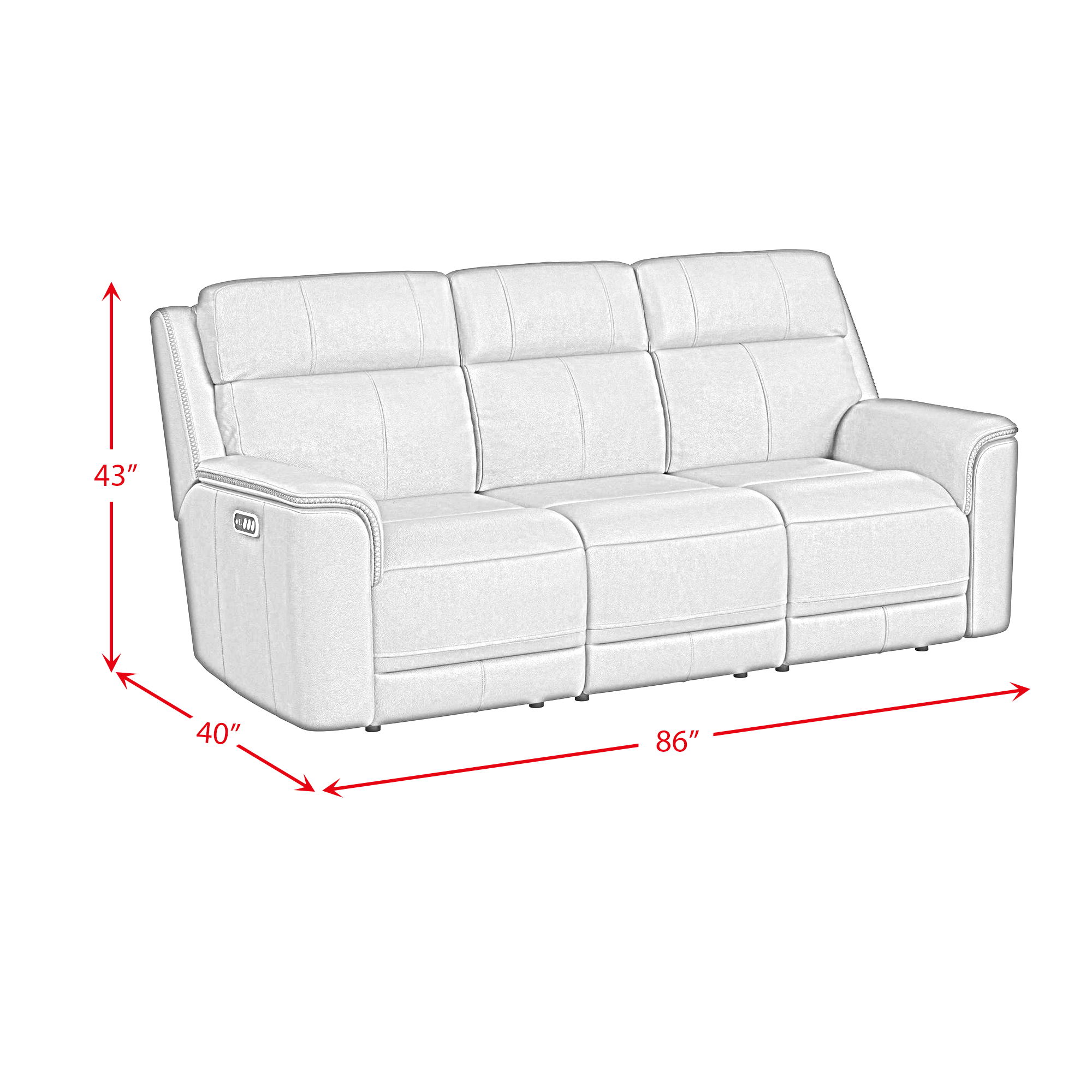 Mustang - 2 Piece Living Room Set (Sofa & Loveseat) - Aline Anthracite