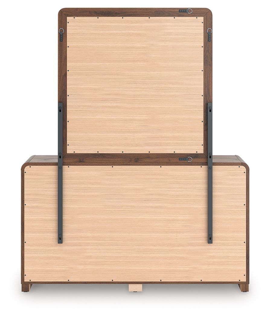 Ashley Furniture Fortlorn - Dresser And Mirror - Walnut Brown - Image 5