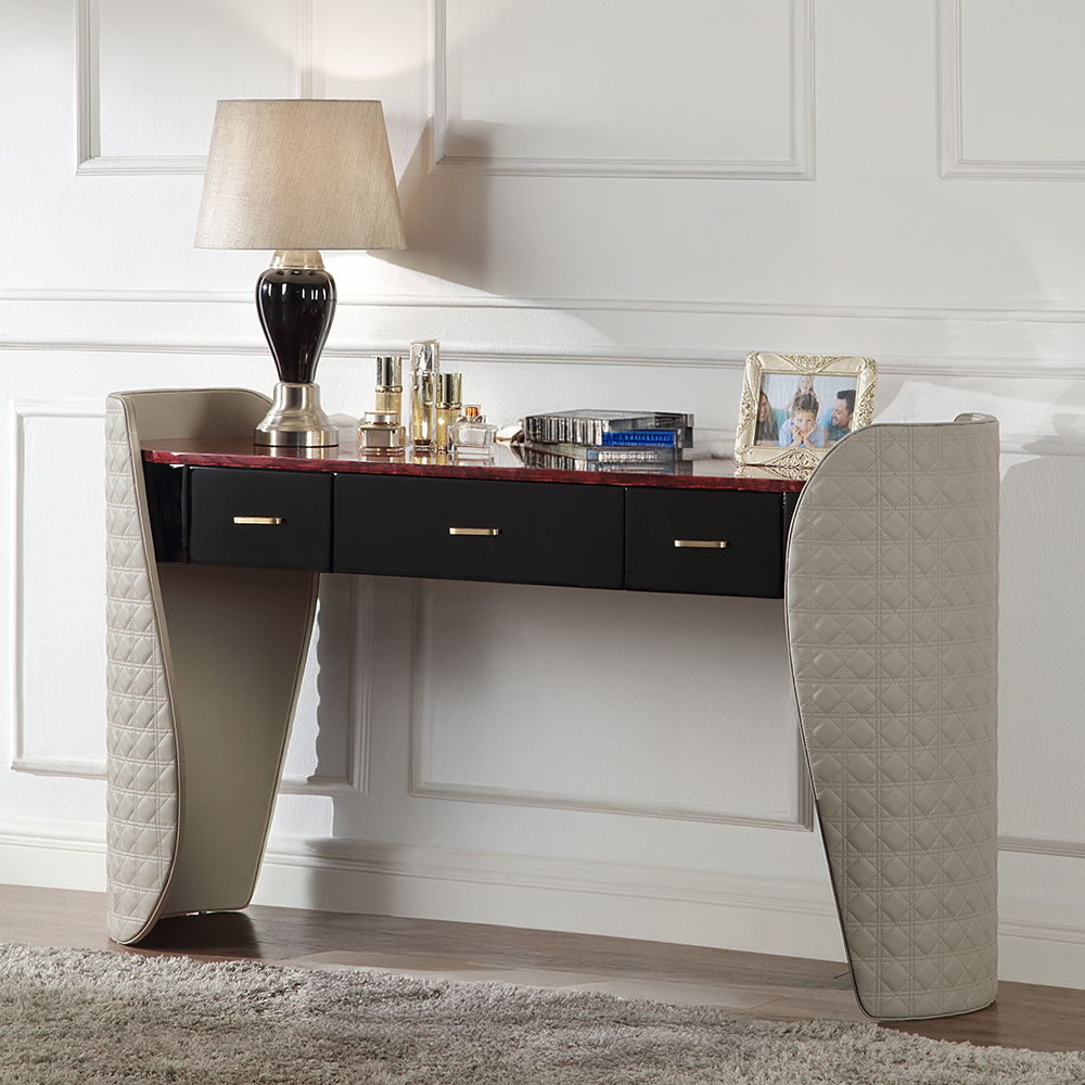 Jamonica - Vanity Desk - Gray & Dark Brown, gray
