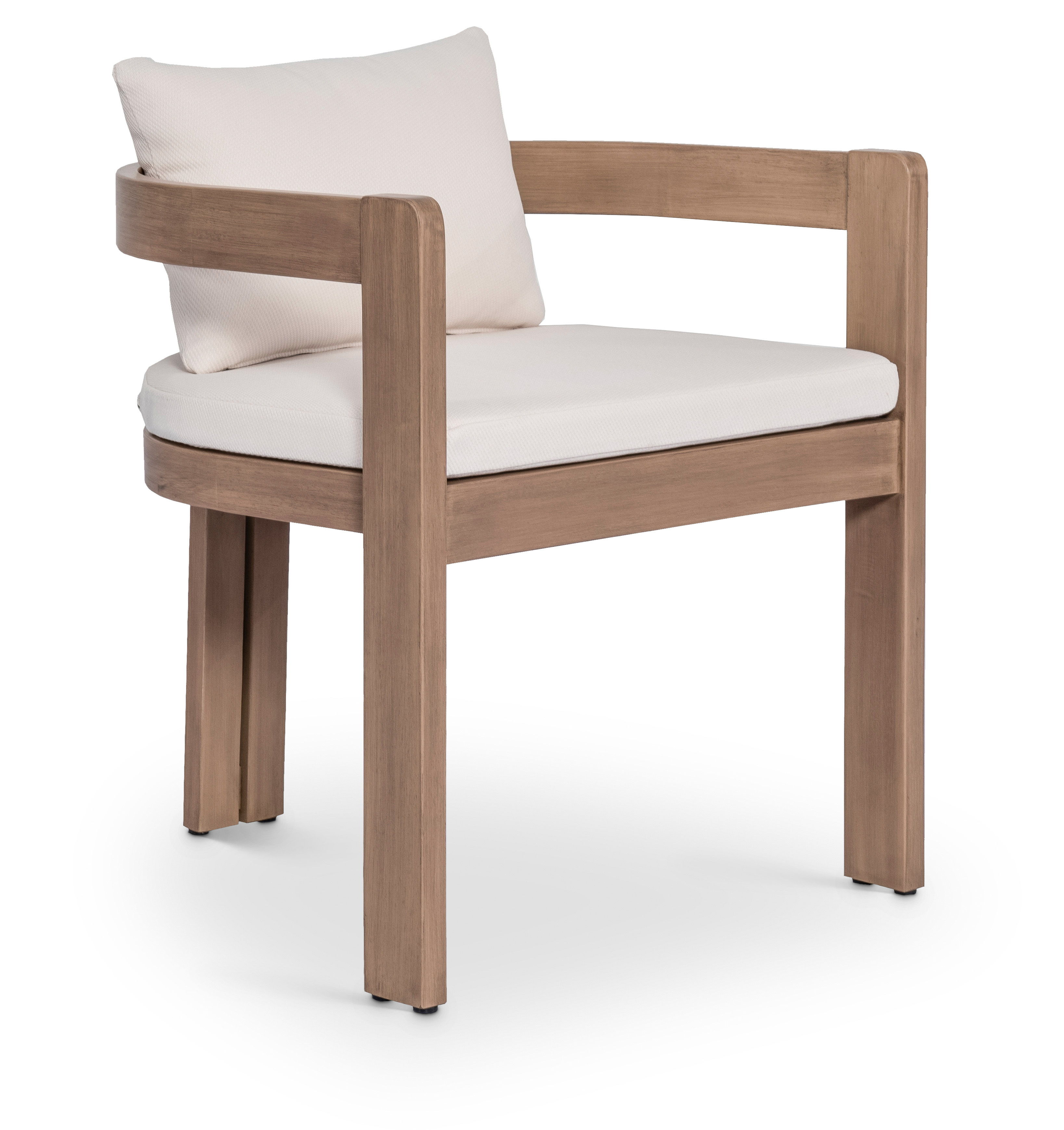 Newport - Water Resistant Fabric Upholstered Outdoor Patio Dining Chair - Cream