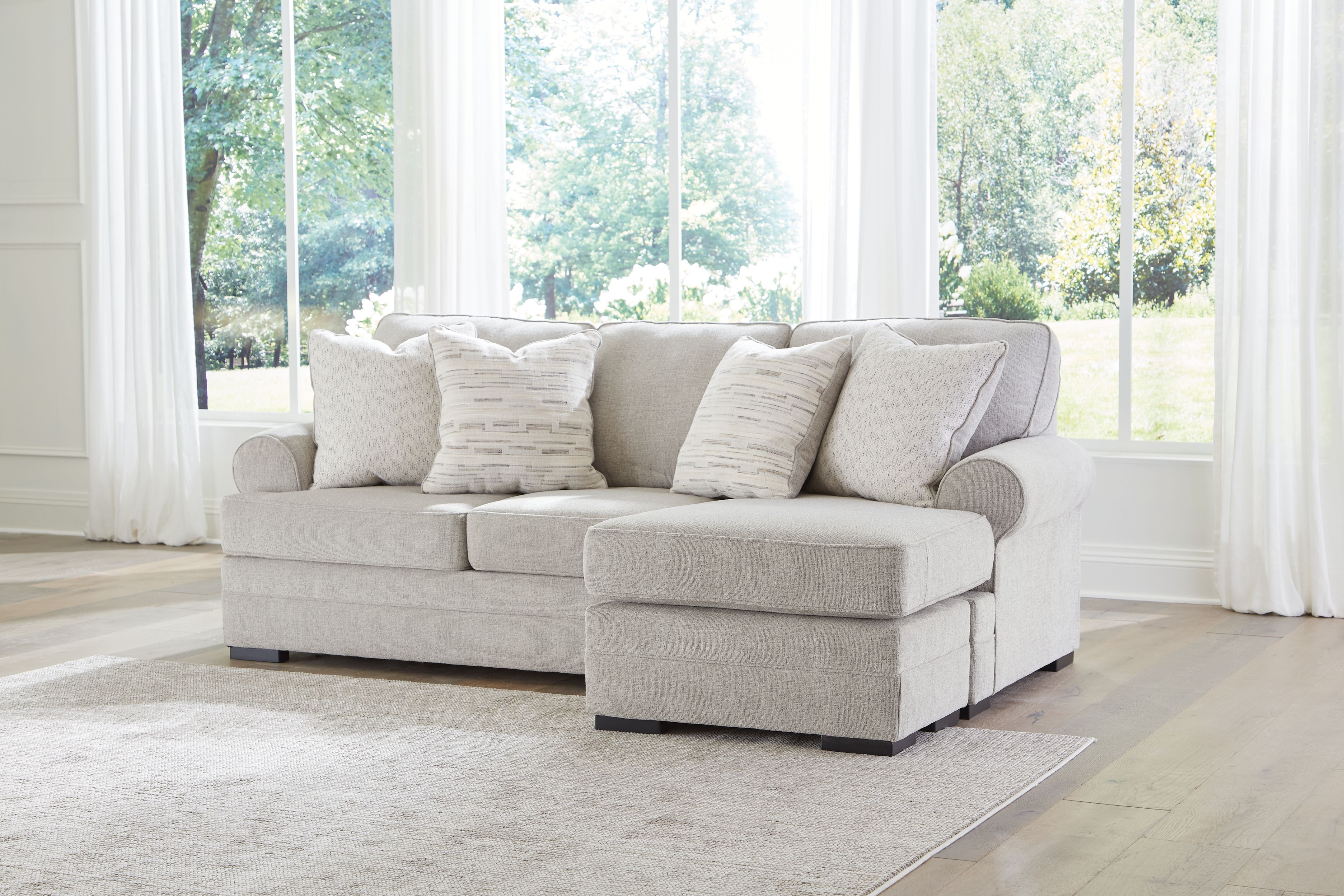Ashley Furniture Eastonbridge - 3 Pc. - Sofa Chaise, Chair And A Half, Ottoman - Shadow - Image 2