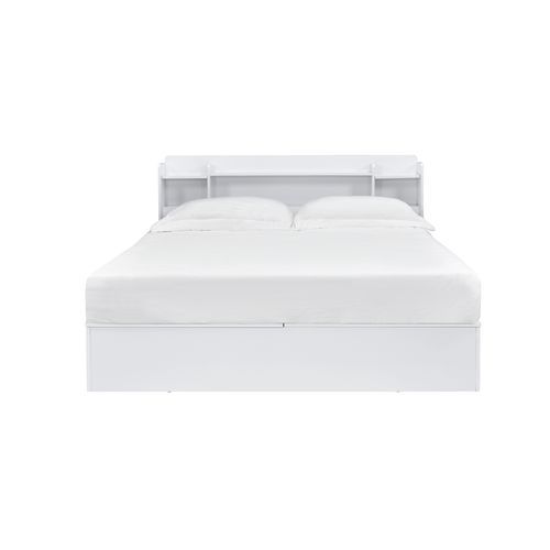 Perse - Queen Bed With Storage - White, white, view 2